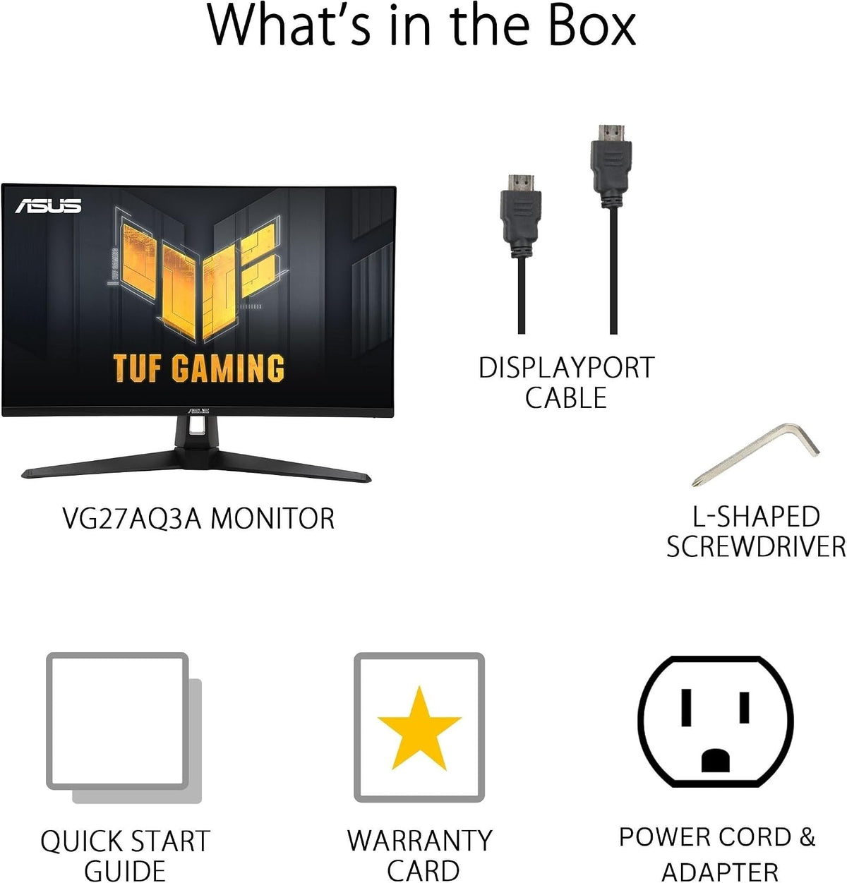 ASUS TUF Gaming VG27AQ3A Monitor – 27-inch QHD, 180Hz, Fast IPS - Excellent Condition
