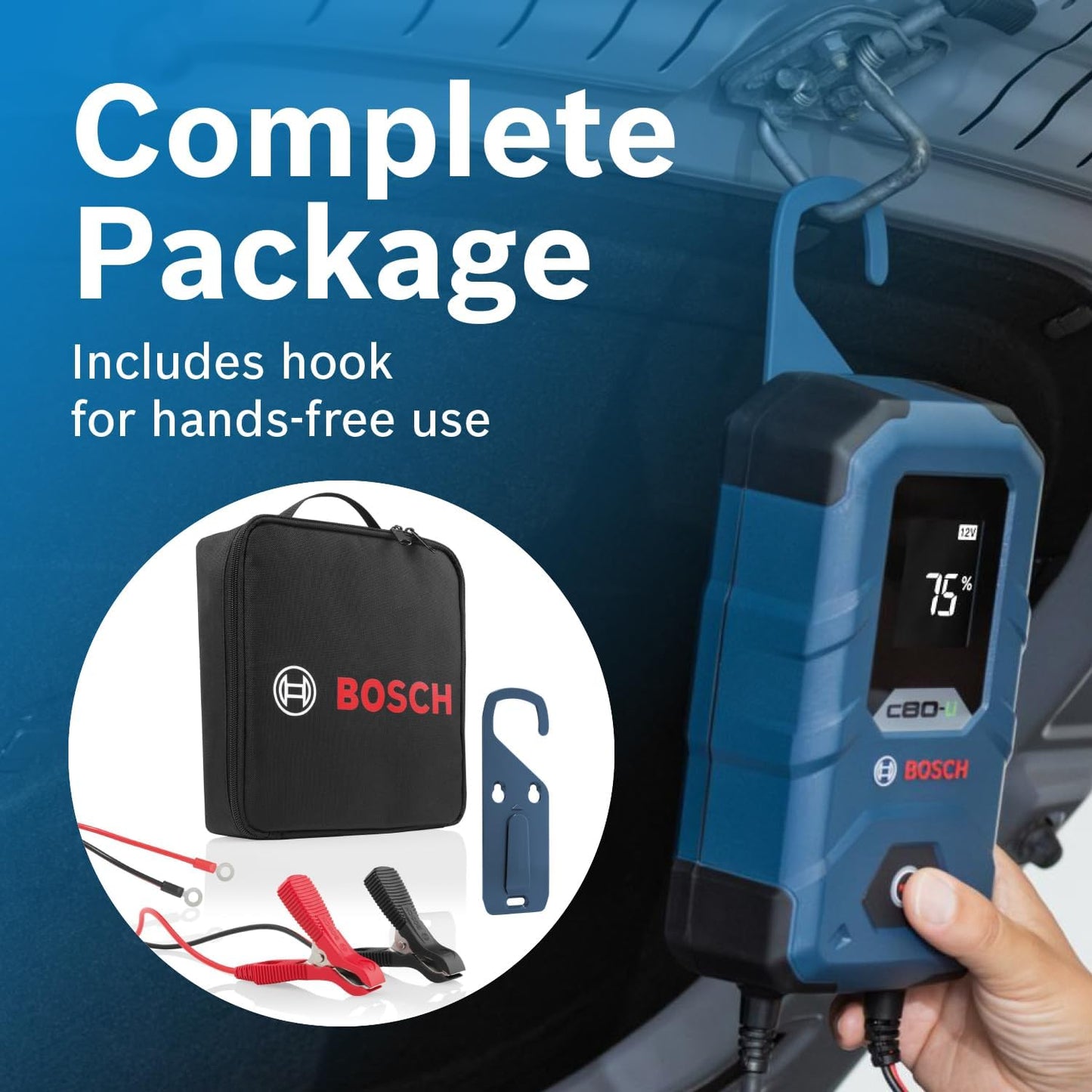 Bosch C80-Li 15A Smart Battery Charger for 6V & 12V Batteries - New Condition