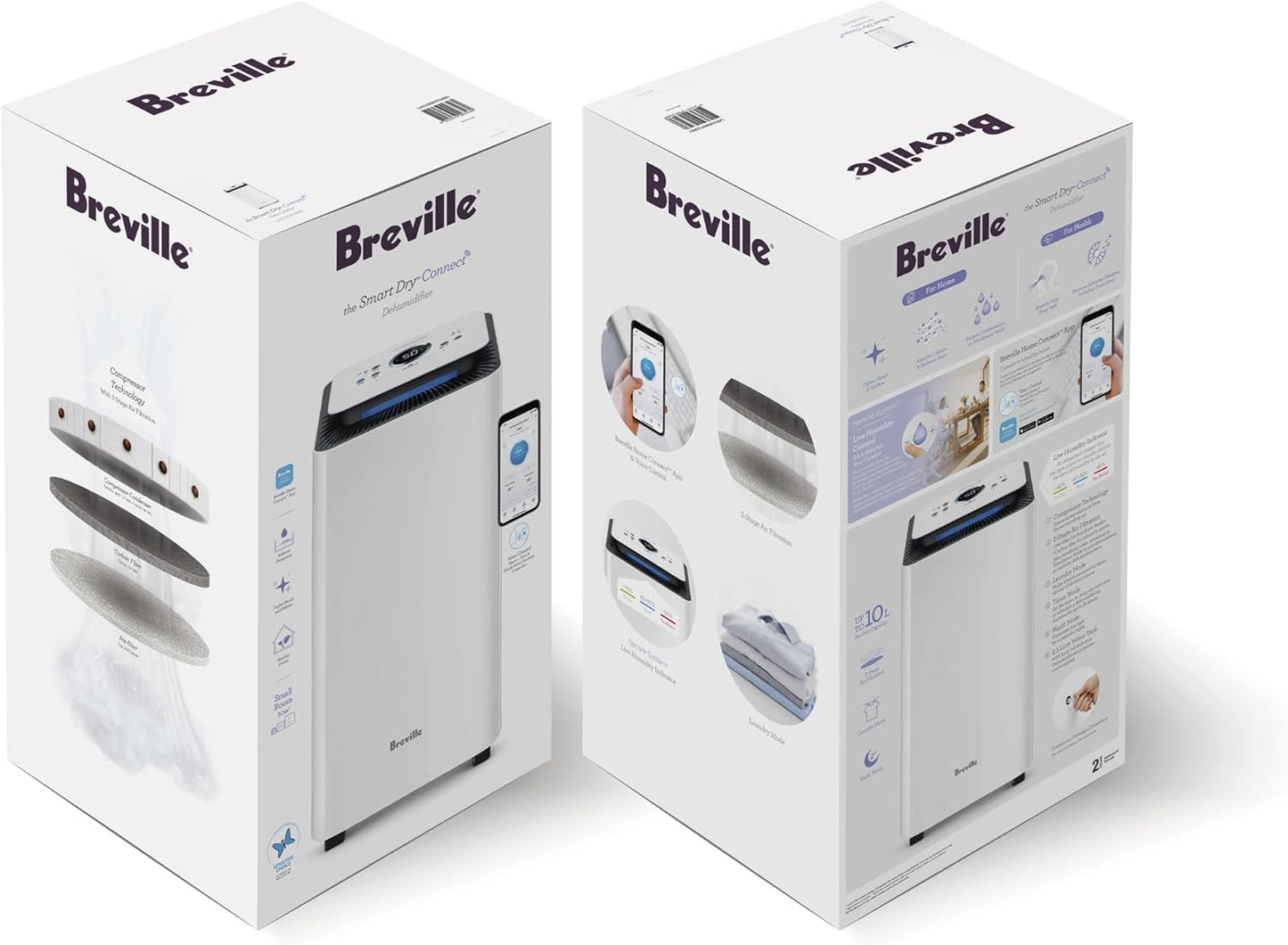 Breville Smart Dry Connect 10L Dehumidifier – Wi-Fi & Voice Control - Excellent Condition