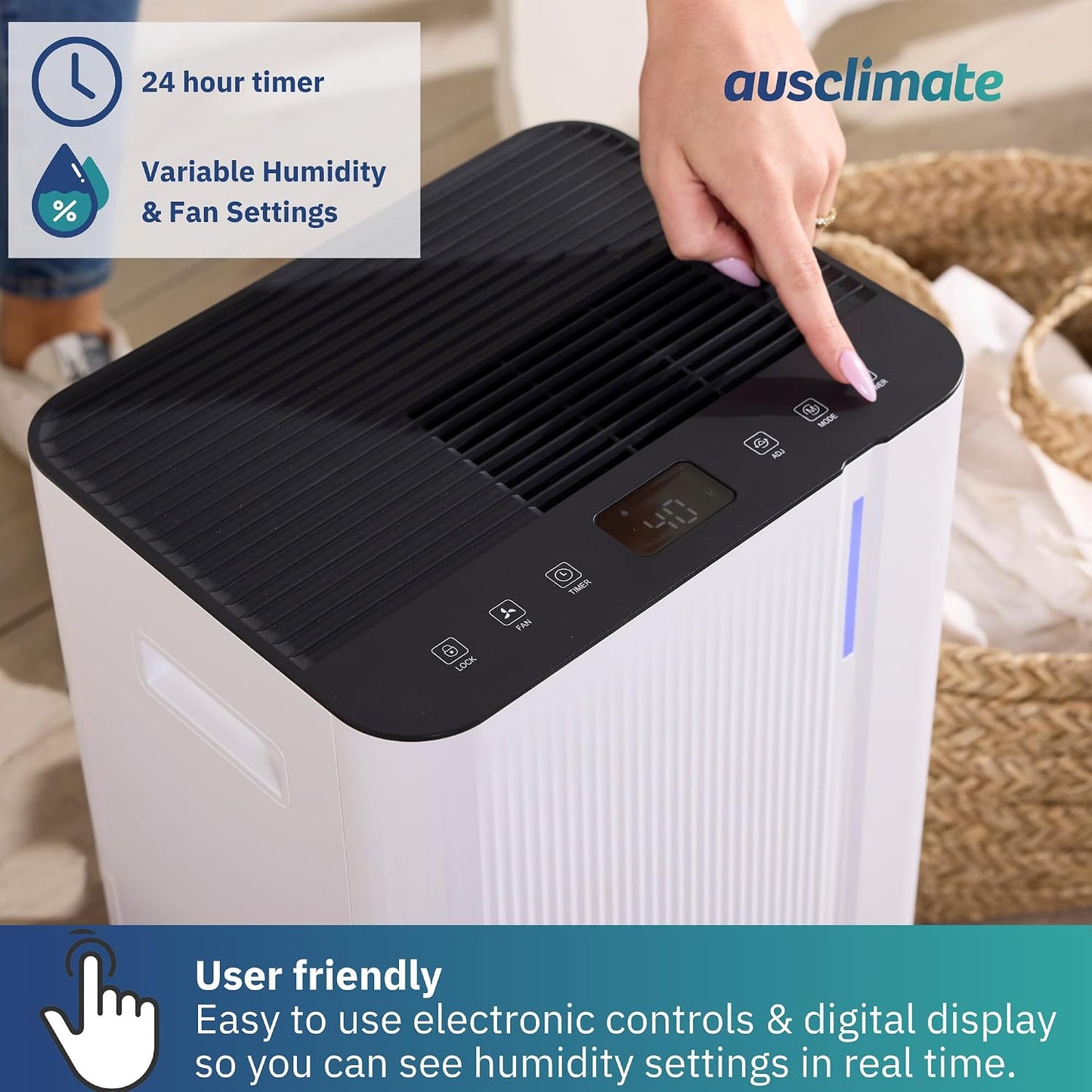 Ausclimate Compact+ 16L Dehumidifier with WiFi Control - Excellent Condition