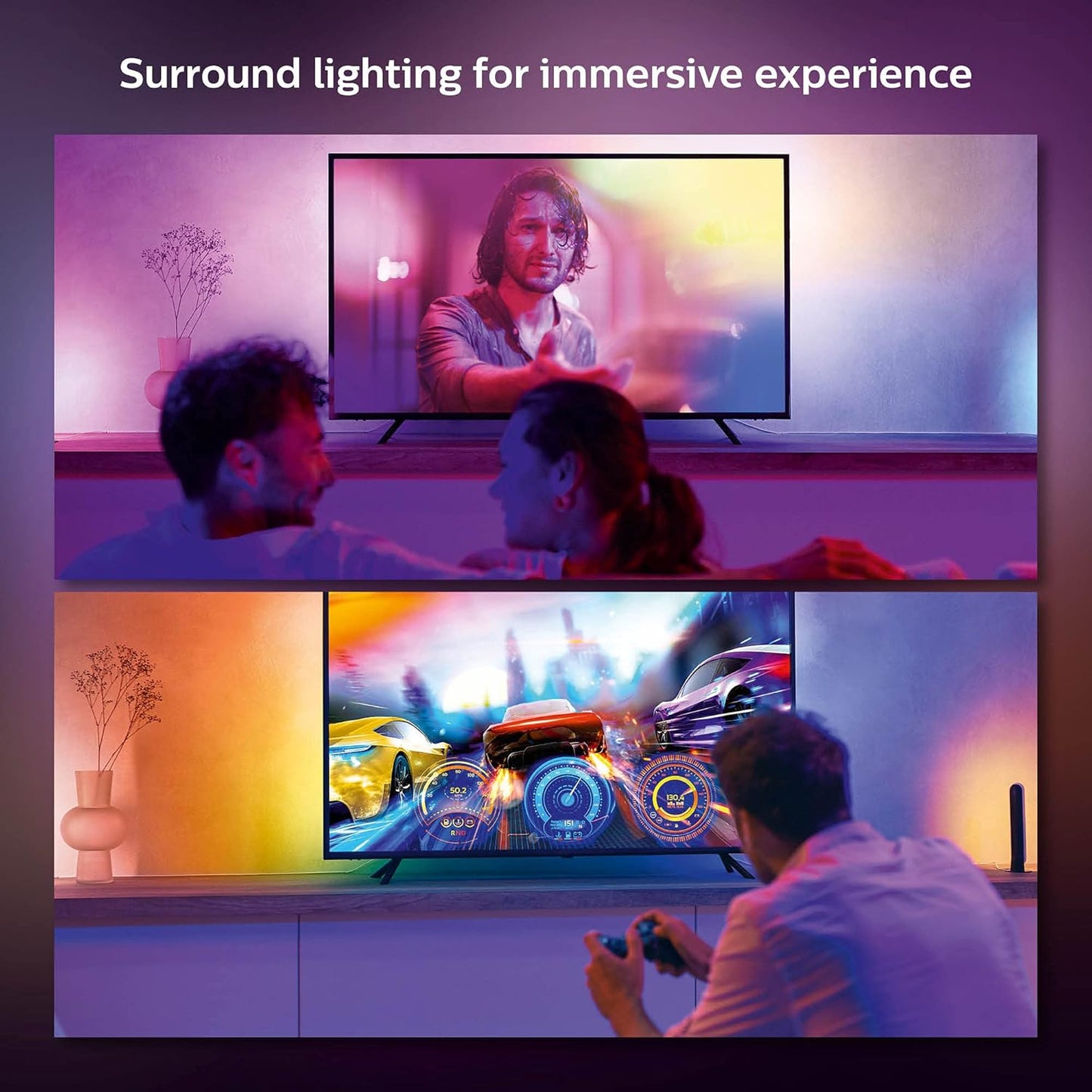 Philips Hue Play Gradient Lightstrip 55" TV Smart LED Strip - Excellent Condition