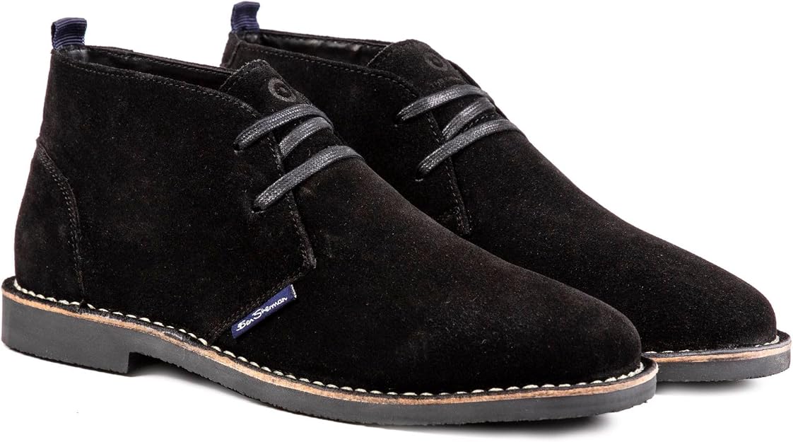 Ben Sherman Hemmings Men's Suede Boots – Black - New Condition