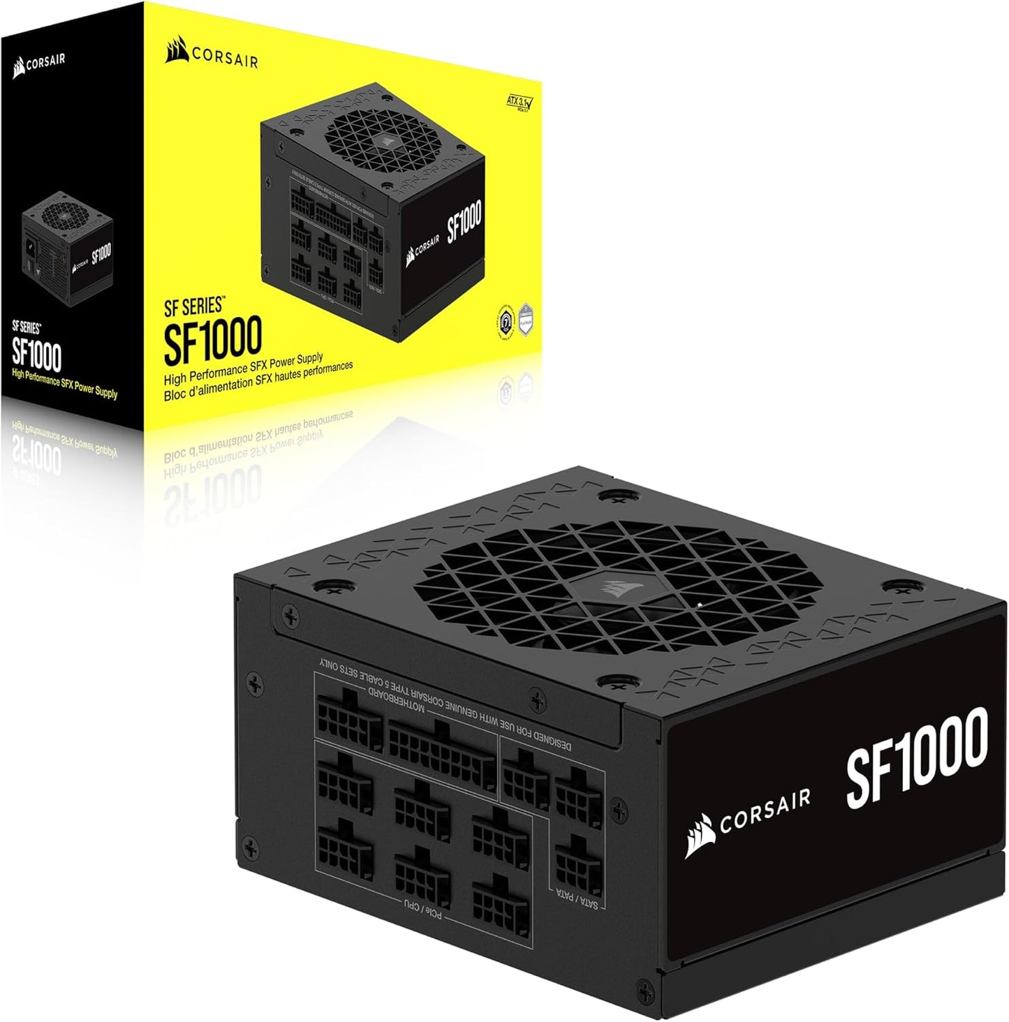 CORSAIR SF1000 Modular Power Supply – 1000W Platinum - Excellent Condition