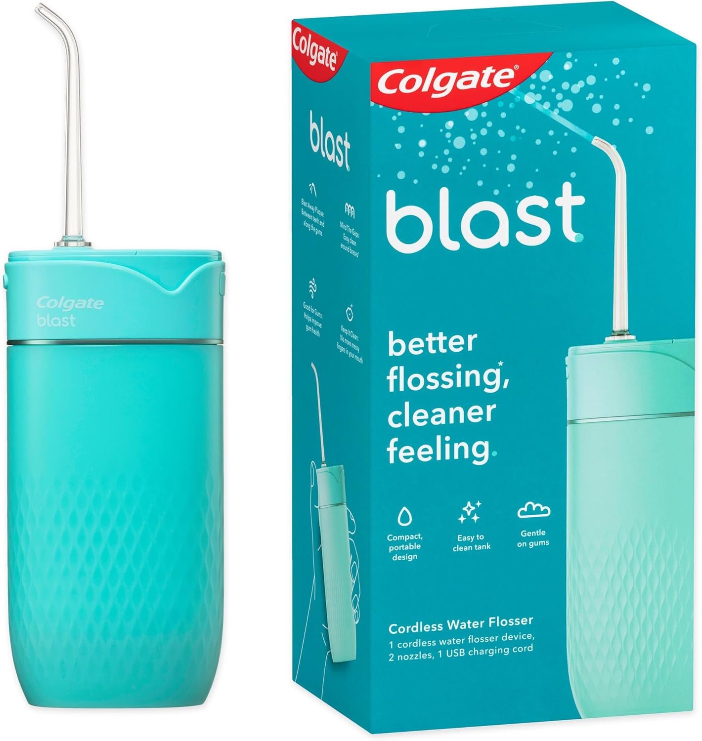 Colgate Blast Cordless Water Flosser Rechargeable 3 Modes - Good Condition