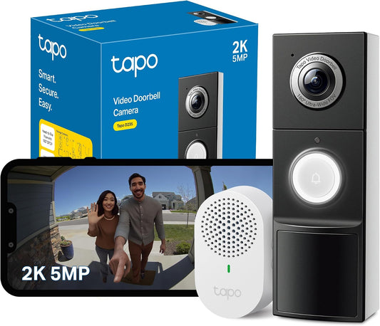 Tapo TP-Link D235 2K 5MP Video Doorbell Camera - New Condition