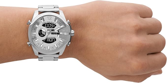 Diesel Men's Mega Chief Analogue Stainless Steel Watch DZ4648 - Excellent Condition