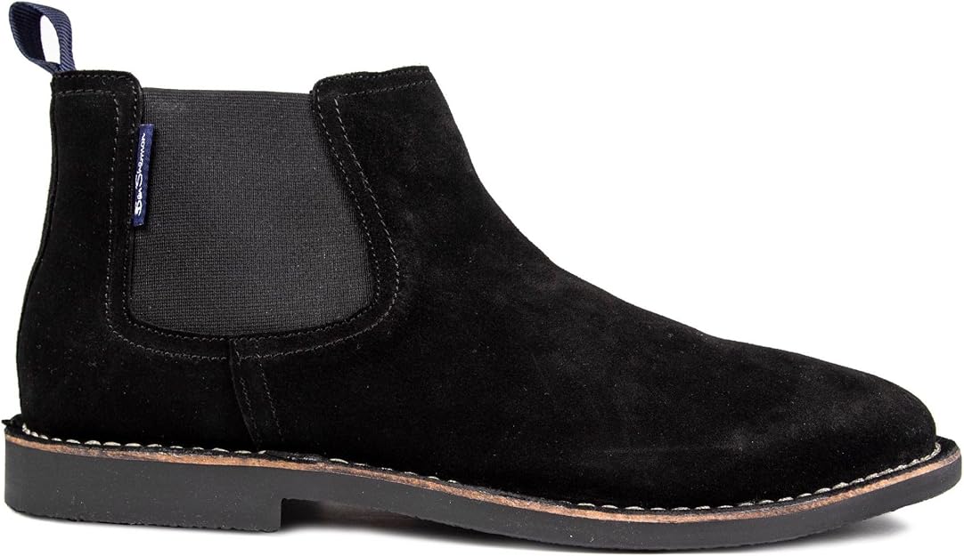 Ben Sherman Garcia Men's Suede Ankle Boots – Black - New Condition