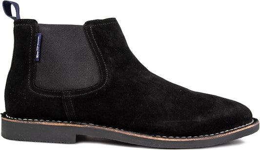 Ben Sherman Garcia Men's Suede Ankle Boots – Black - New Condition