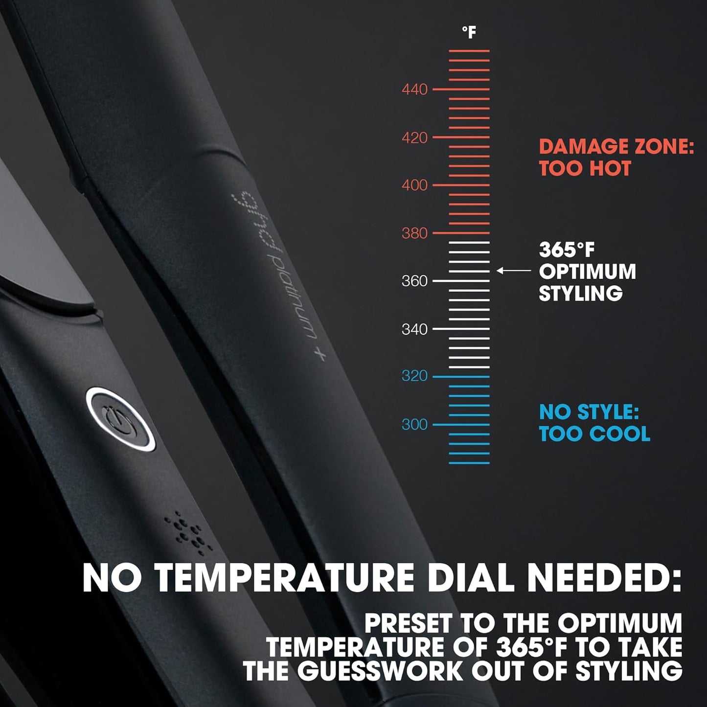 ghd Platinum+ Smart Hair Straightener & Curler with Ultra-Zone Technology - Black - New Condition