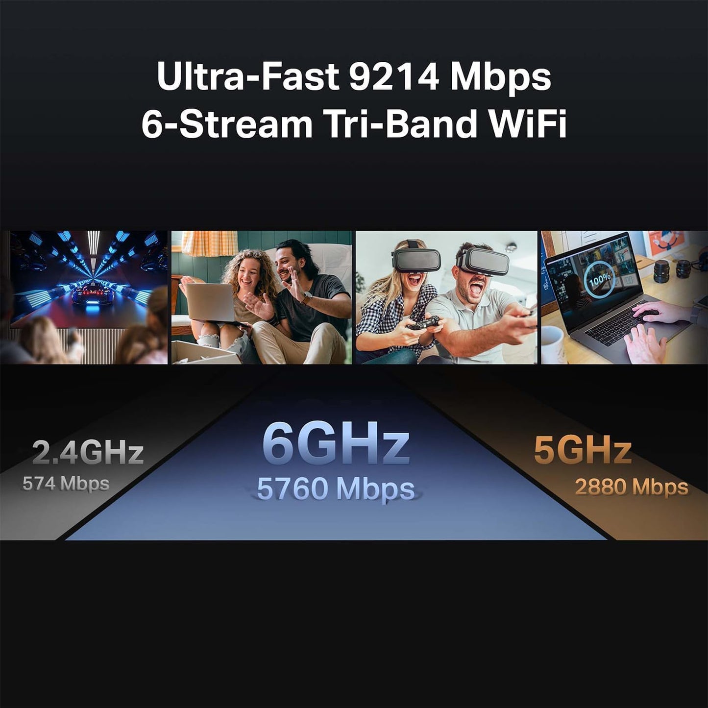 TP-Link Archer BE550 BE9300 Tri-Band Wi-Fi 7 Router - New Condition