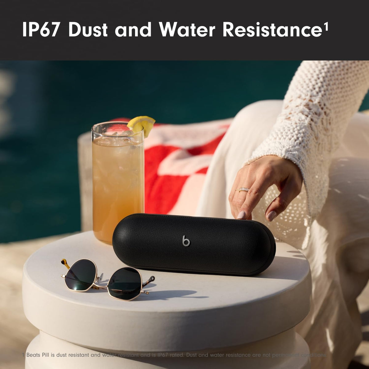 Beats Pill Portable Bluetooth Speaker – 24H Battery, IP67 Water Resistant, Matte Black - New Condition
