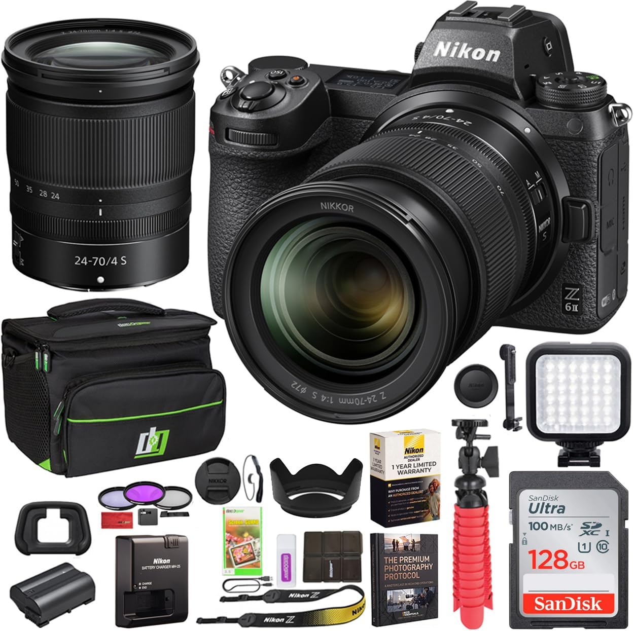 Nikon Z 6II Mirrorless Camera Kit with NIKKOR Z 24-70mm f/4 S Lens - New Condition