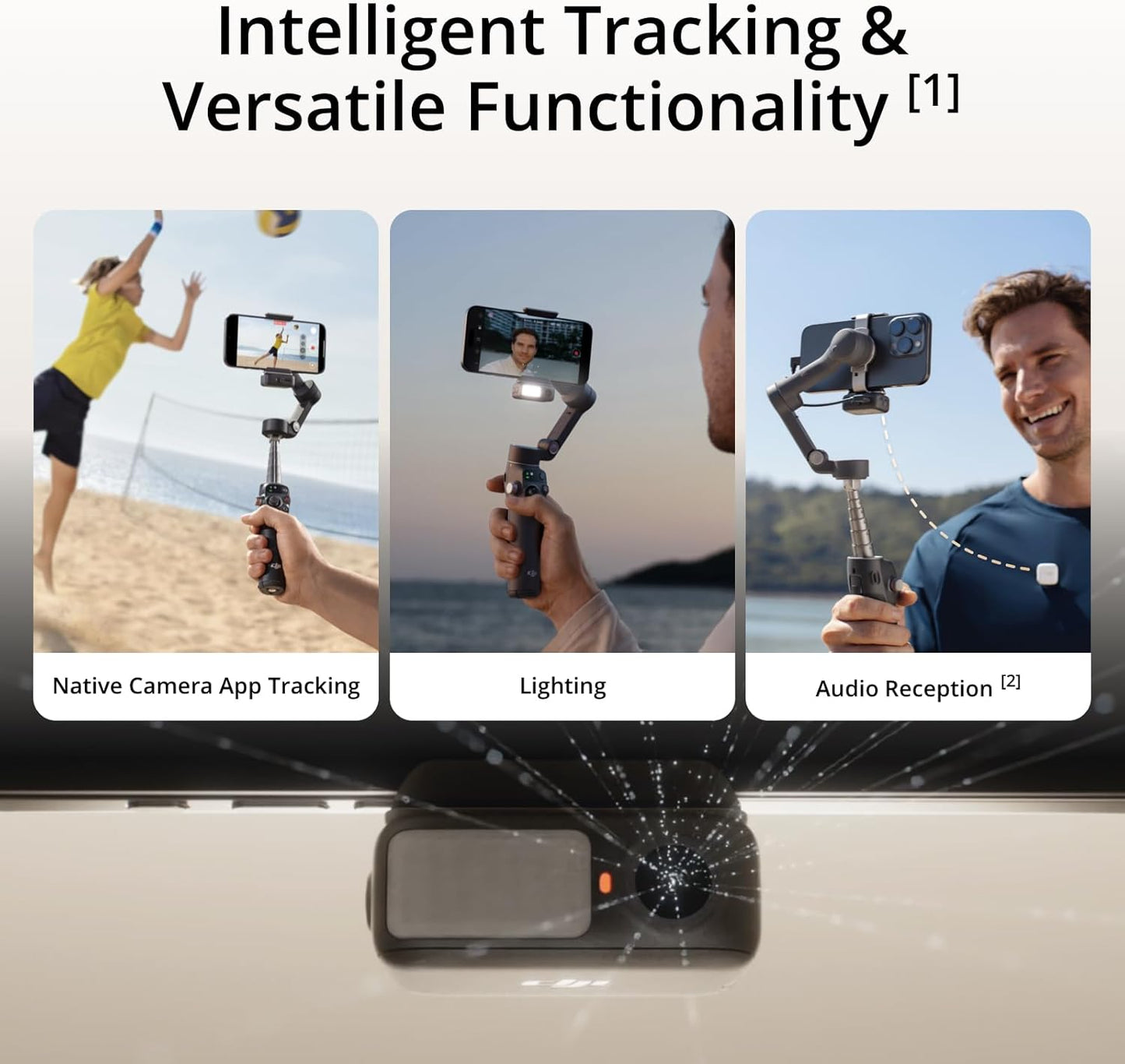 DJI Osmo Mobile 7P Gimbal Stabilizer for iPhone, Android, Native Tracking, Lighting - New Condition