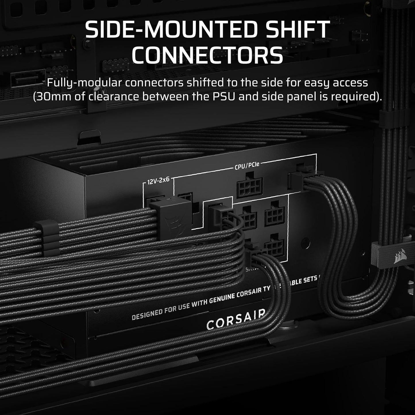 CORSAIR RM850x Shift Modular Power Supply – 850W Gold - Excellent Condition