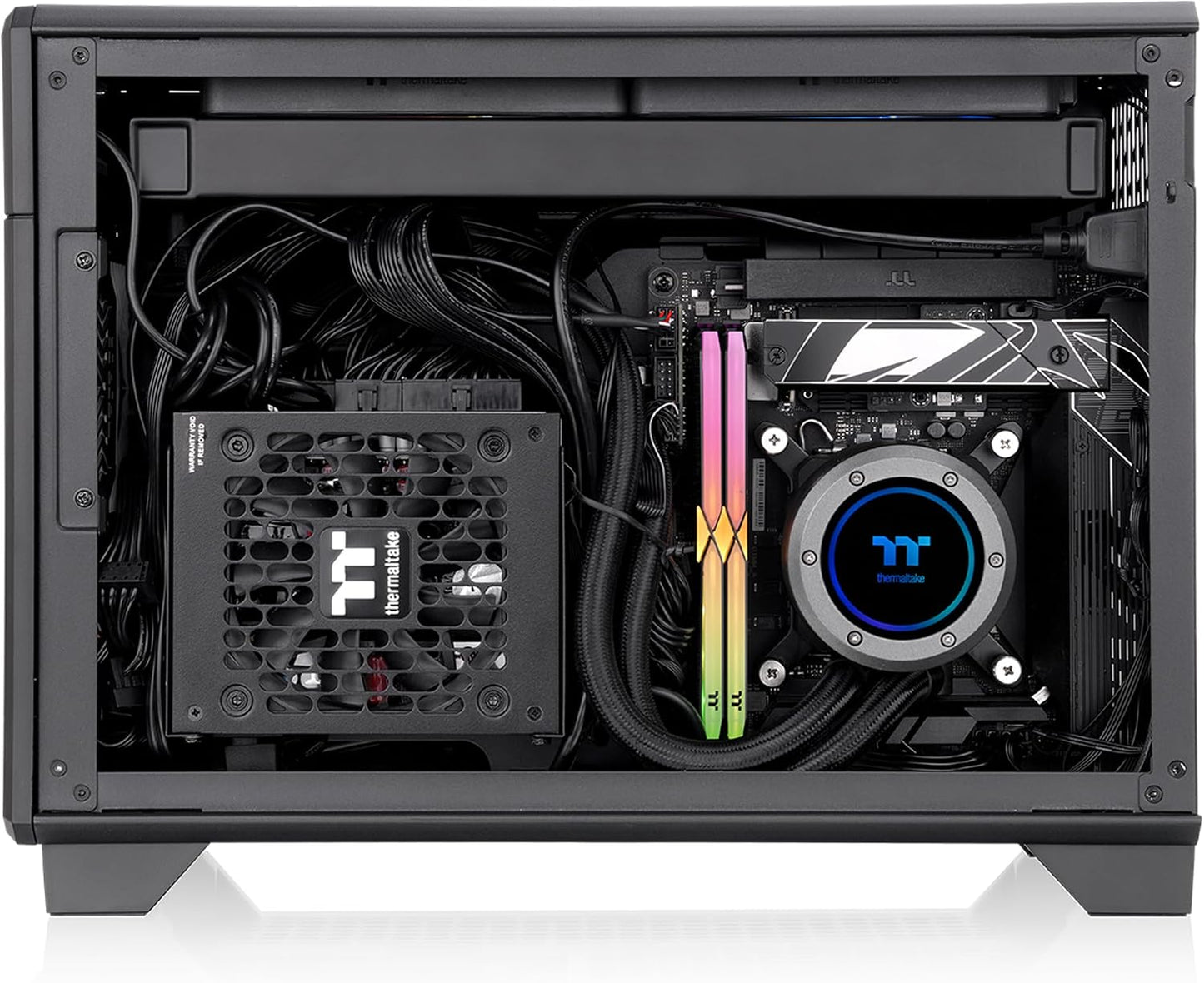 Thermaltake TR100 SFF Mini ITX PC Case - Black - New Condition