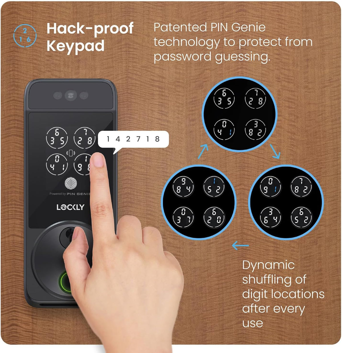 Lockly Visage Zeno Series Smart Door Lock – Satin Nickel - New Condition