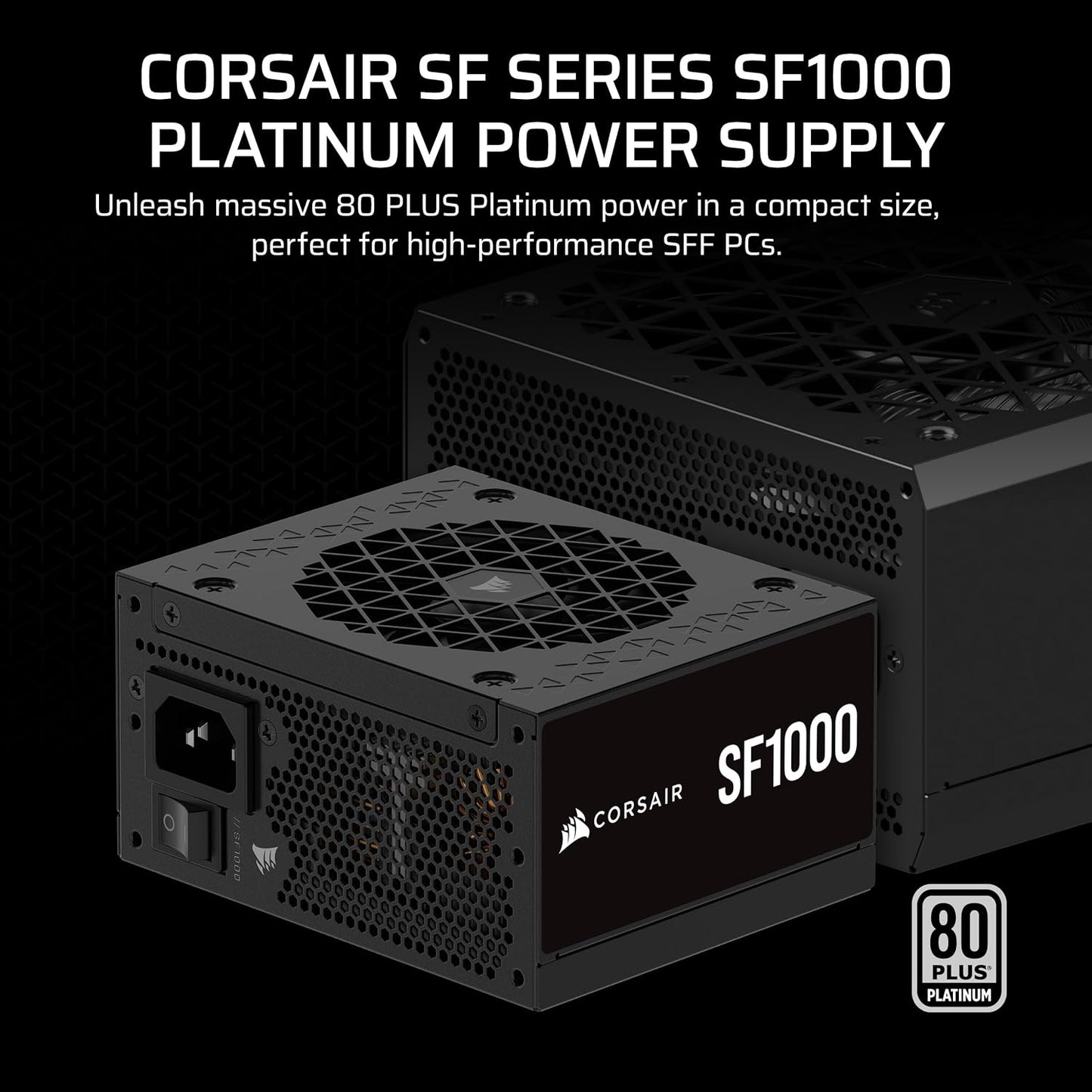 CORSAIR SF1000 Modular Power Supply – 1000W Platinum - Excellent Condition