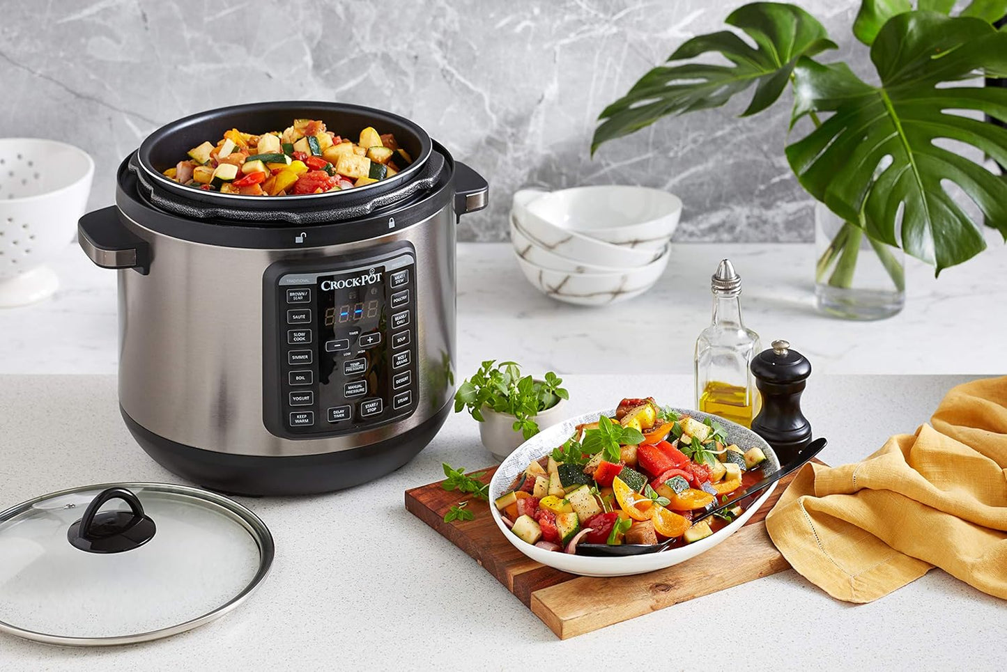 Crock-Pot Express Crock XL 7.6L Multi Cooker & Pressure Cooker - Stainless Steel - Excellent Condition