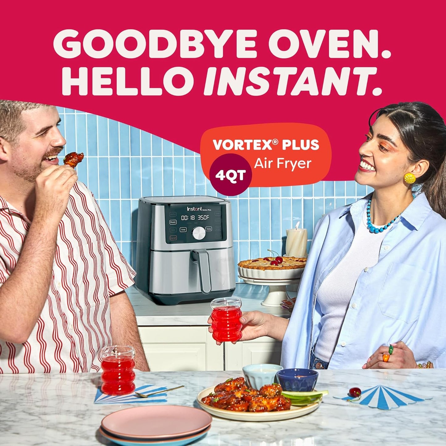 Instant Pot Vortex Plus 10L Air Fryer Oven 6-in-1 Stainless Steel - Good Condition