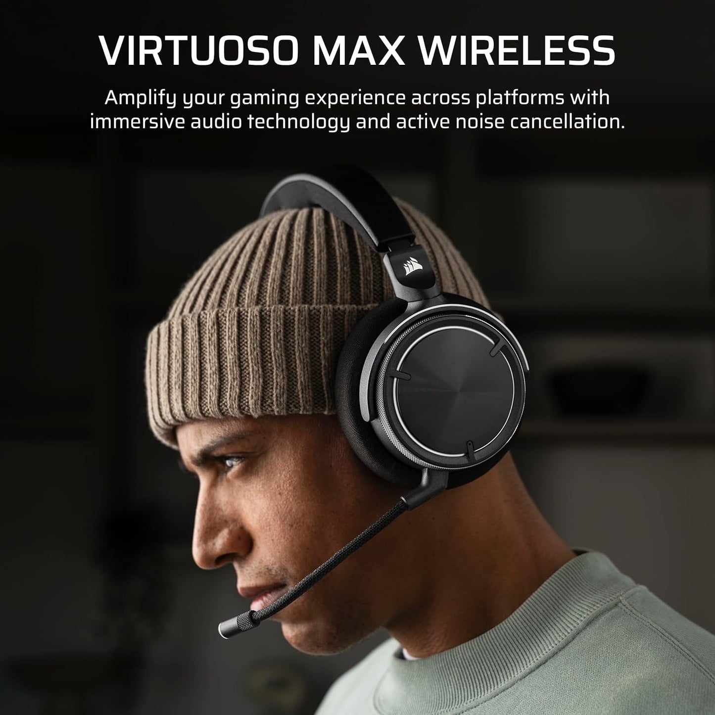 CORSAIR Virtuoso MAX Wireless Gaming Headset – Carbon - Excellent Condition