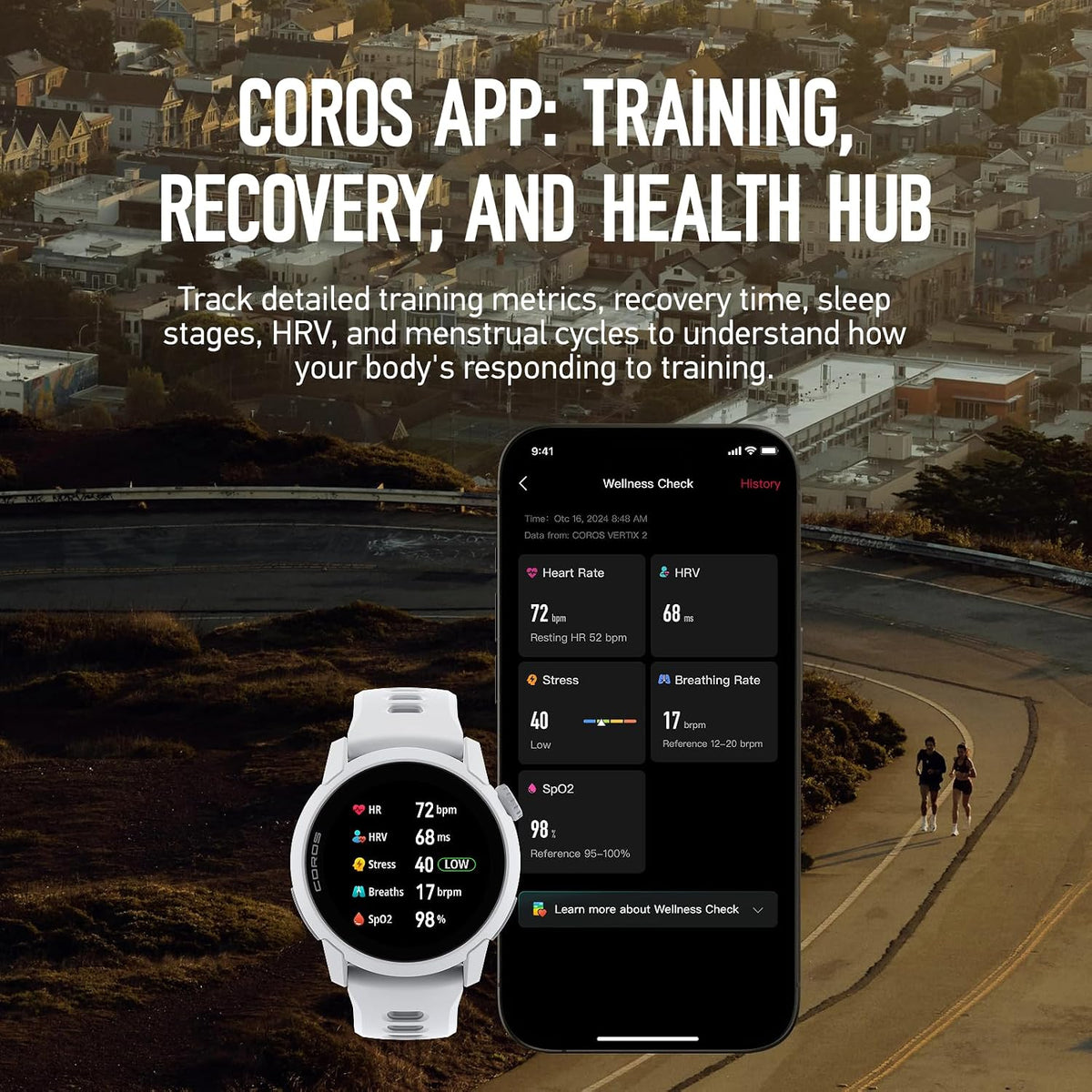 COROS PACE 4 GPS Sports Watch – White with Silicone Band, AMOLED Display, Advanced Running & Fitness Tracking - New Condition