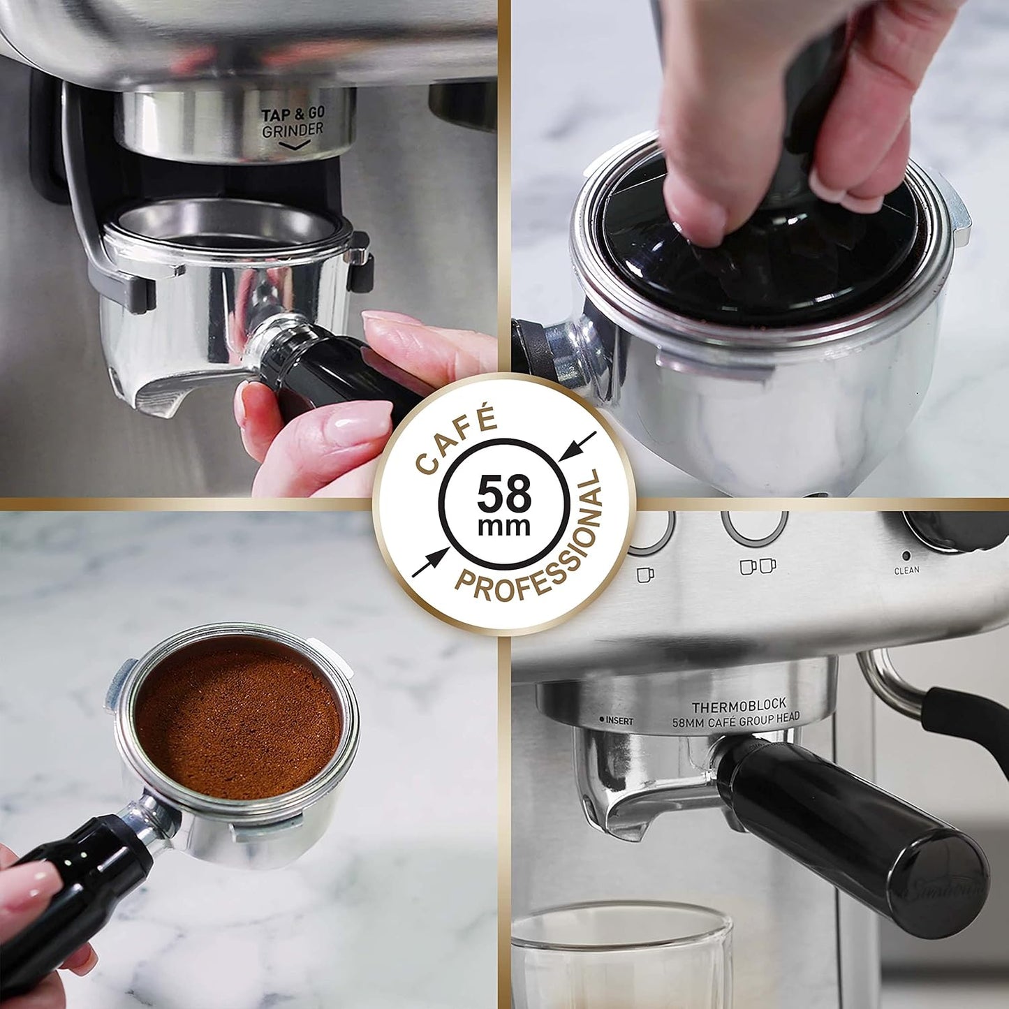 Sunbeam Barista Max Espresso Coffee Machine with Grinder & Milk Frother - Good Condition