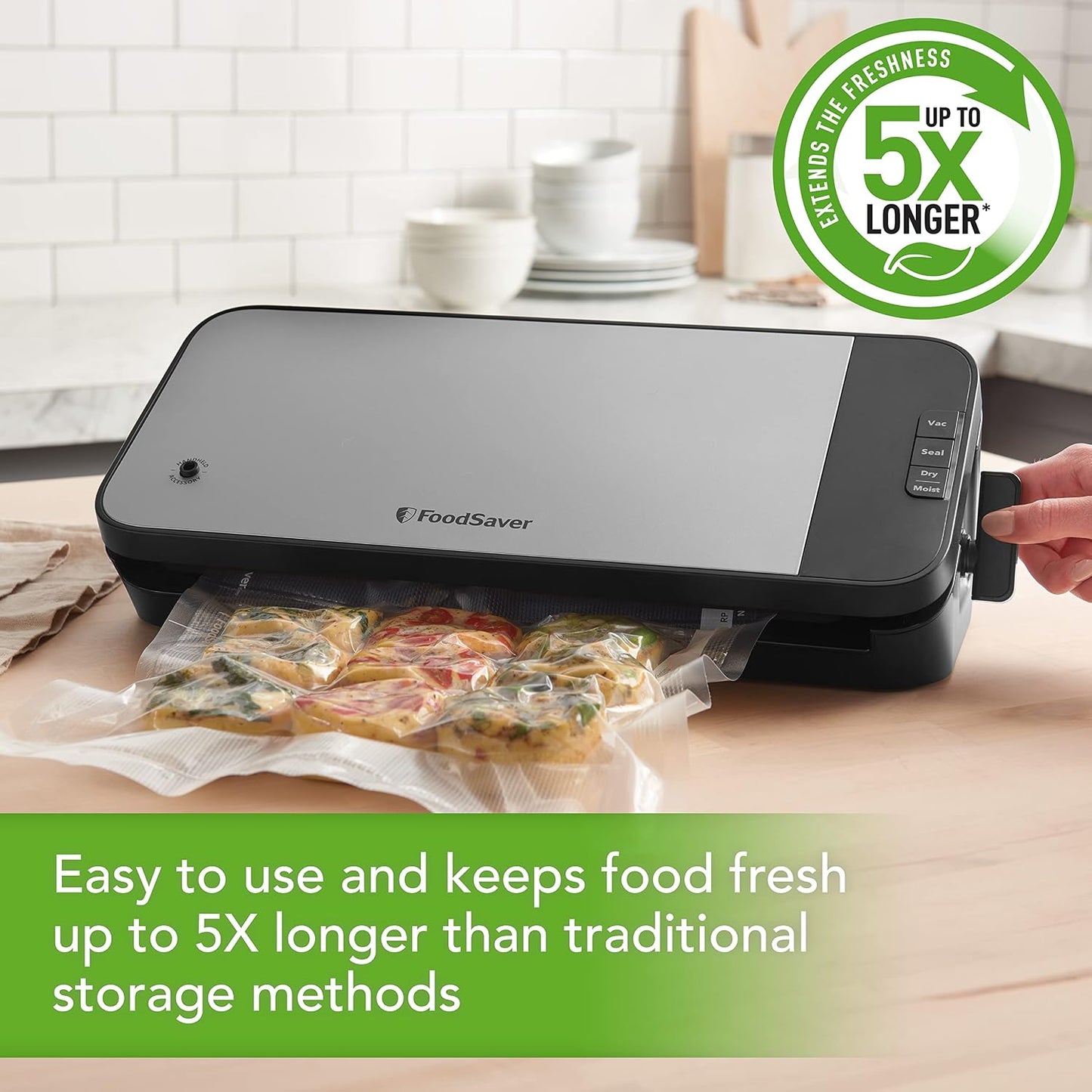 FoodSaver VS2198 Vacuum Sealer Machine with Built-In Cutter & Roll Storage - Excellent Condition