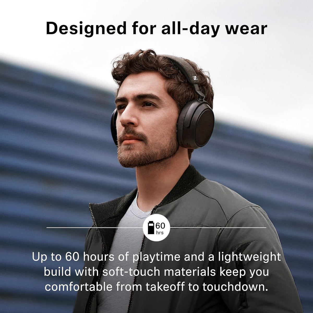 Sennheiser MOMENTUM 4 Wireless Headphones – Black, Adaptive Noise Cancellation, 60-Hour Battery - Excellent Condition