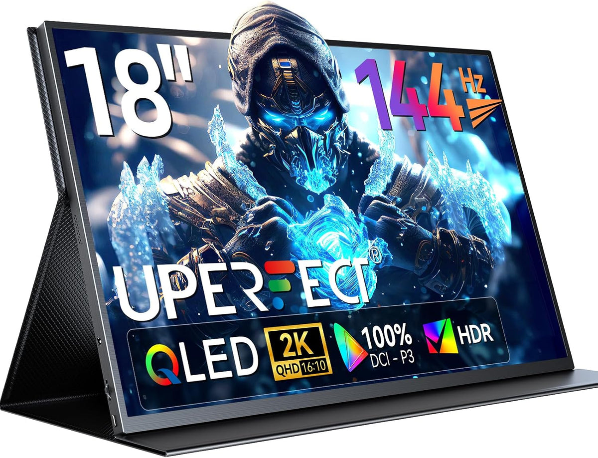 UPERFECT 18" 2K 144Hz QLED Portable Gaming Monitor - Excellent Condition