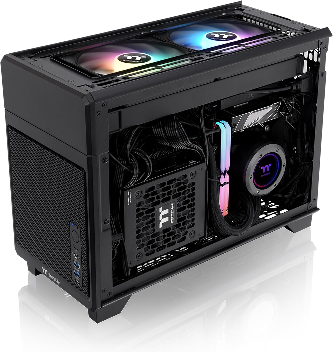 Thermaltake TR100 SFF Mini ITX PC Case - Black - New Condition