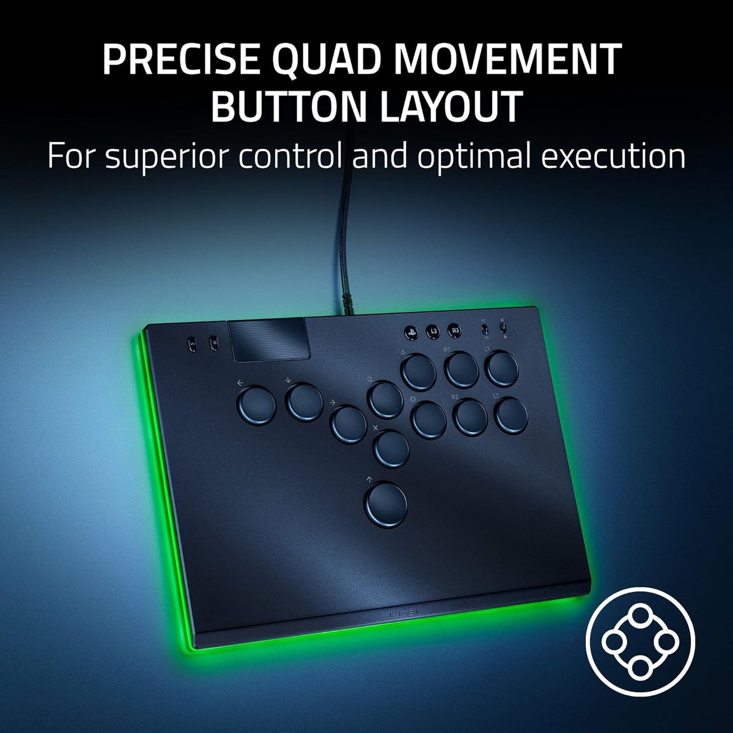 Razer Kitsune All Button Optical Arcade Controller for PlayStation 5 – Razer Chroma RGB - New Condition
