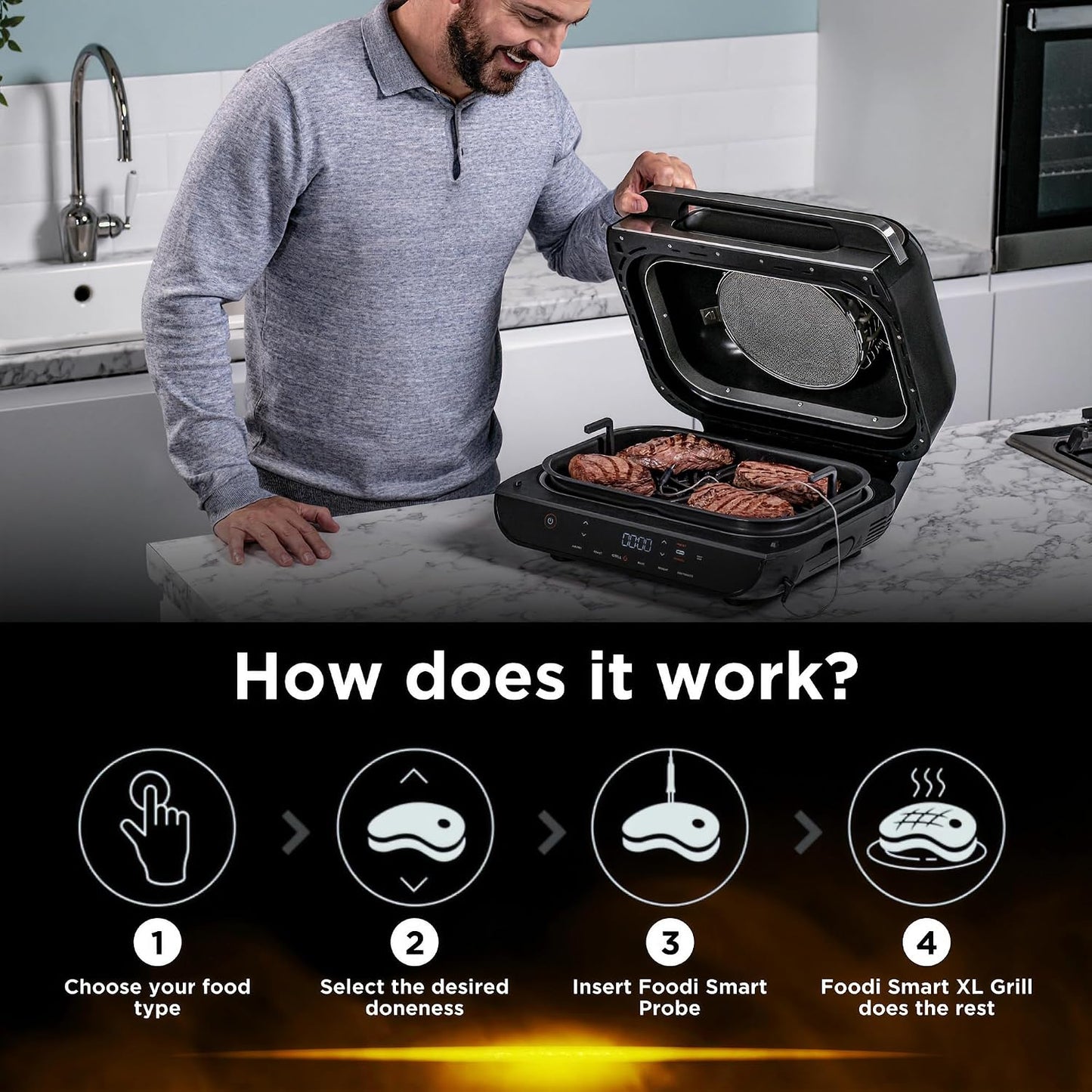 Ninja Foodi Smart XL Grill & Air Fryer 5.7L - AG551ANZ - Excellent Condition