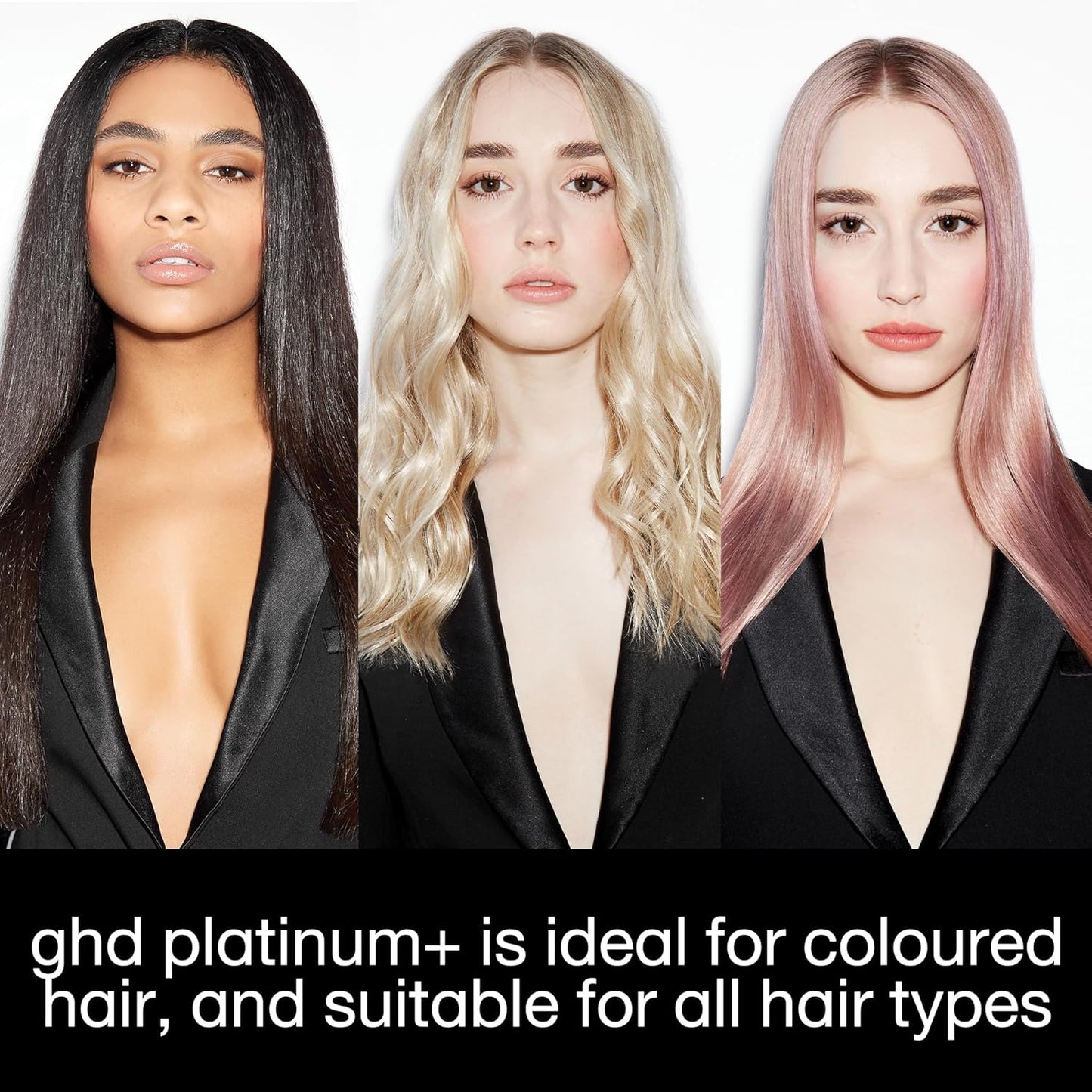 ghd Platinum+ Smart Hair Straightener & Curler with Ultra-Zone Technology - Black - New Condition
