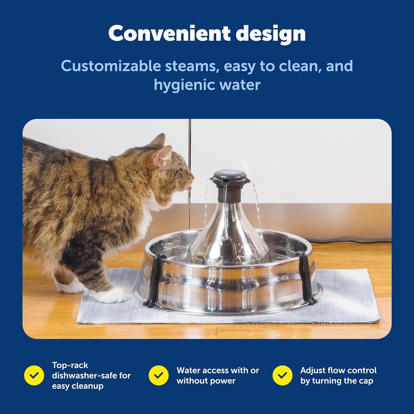PetSafe Drinkwell 360 Stainless Steel Pet Water Fountain for Dogs & Cats - New Condition