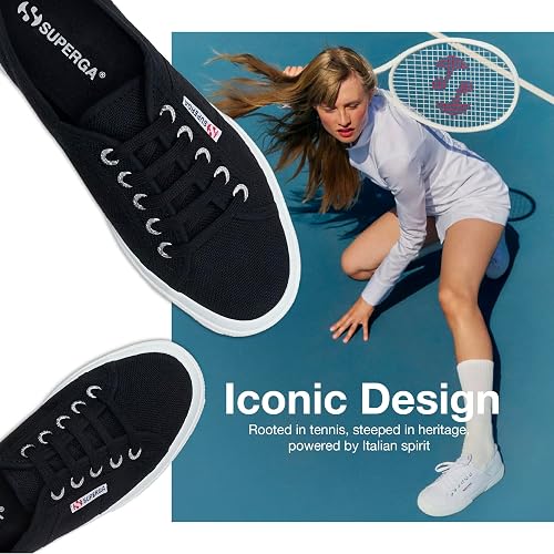 Superga 2750 Cotu Classic 2025 Unisex Sneakers – Black/White (US M5 / W6.5) - New Condition