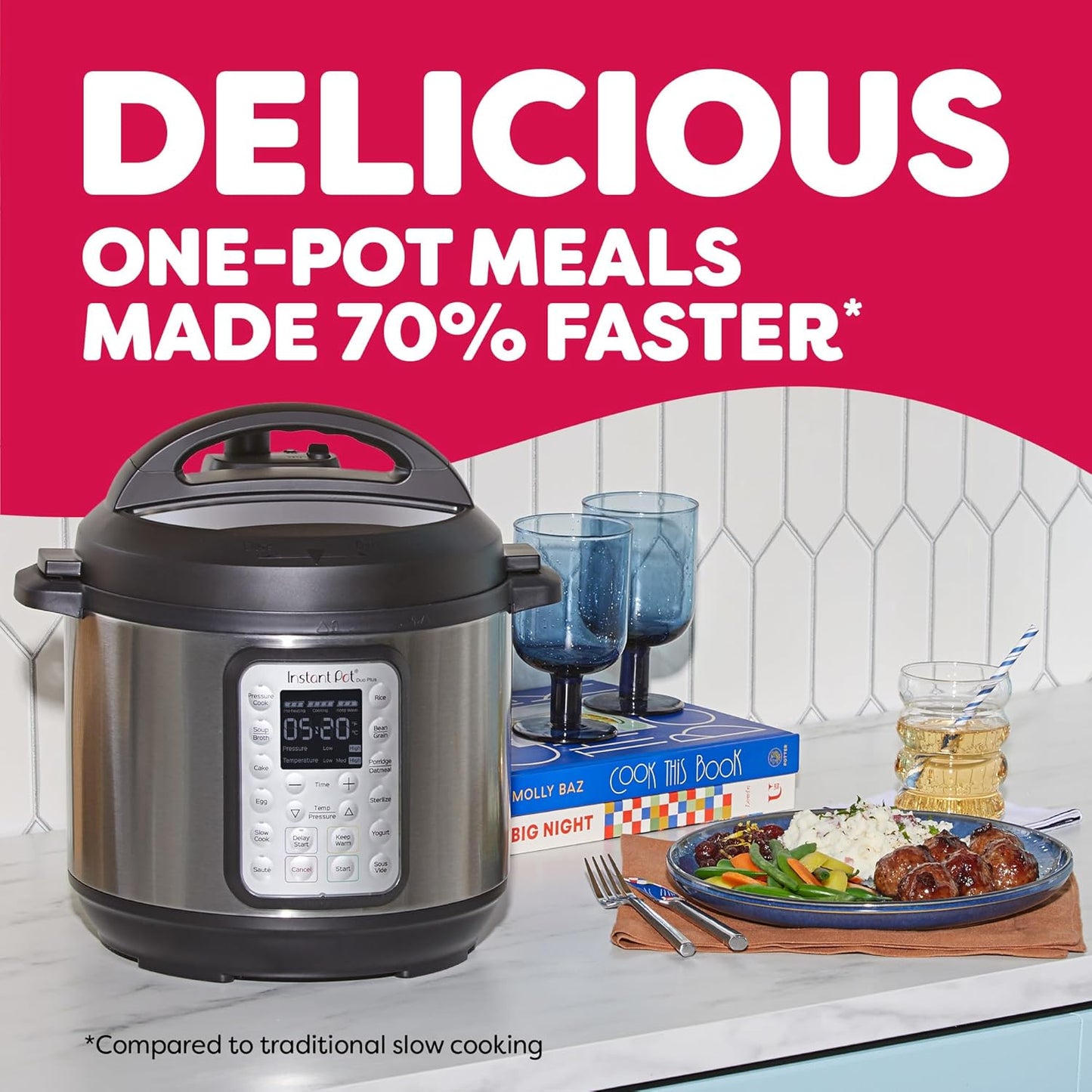 Instant Pot Duo Plus 9-in-1 8L Electric Pressure Cooker with Smart Programs - New Condition