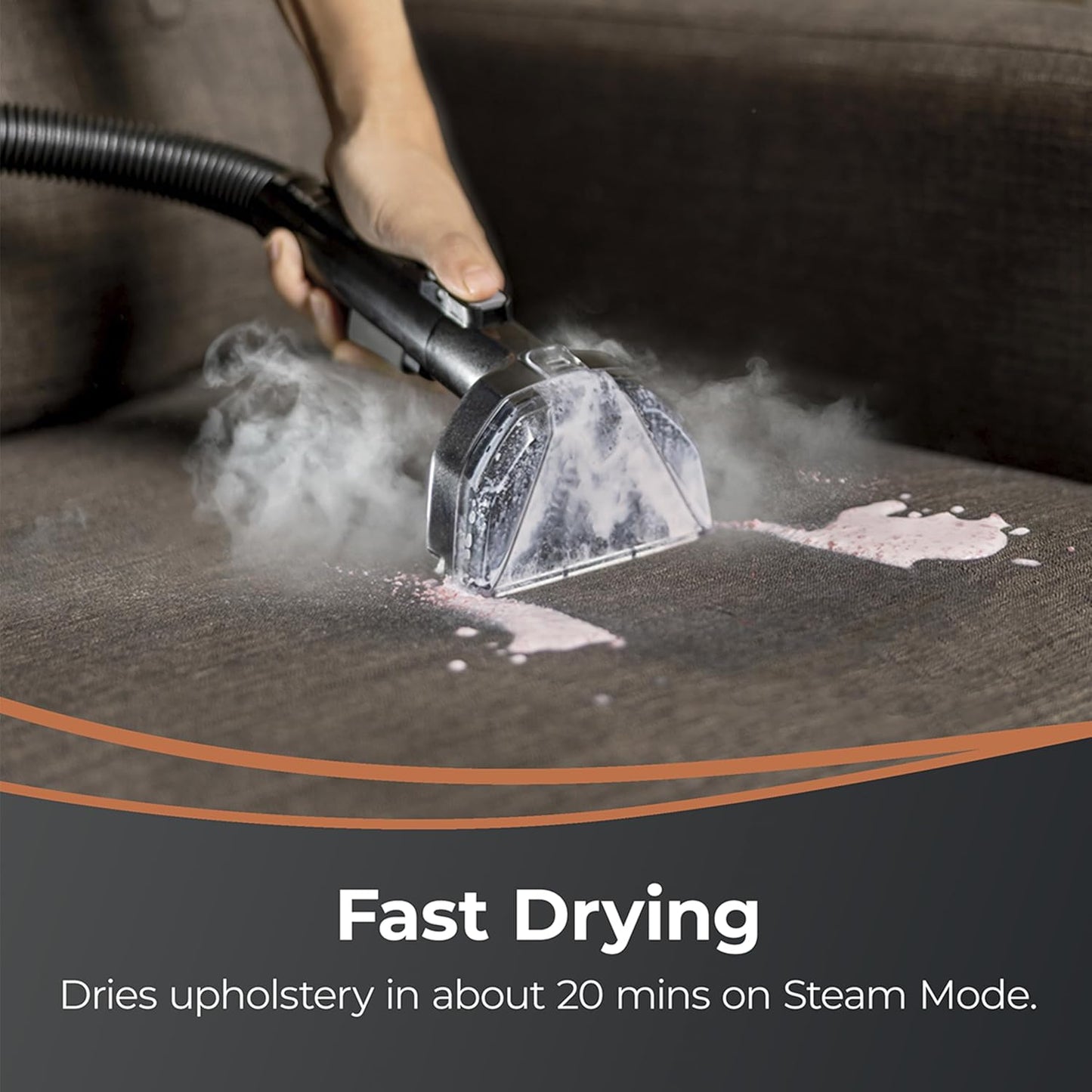 BISSELL SpotClean HydroSteam, Powerful 1100w Spot Cleaner for Carpets, Rugs, Upholstery, Pet Messes, Tiles, & Grout - New Condition