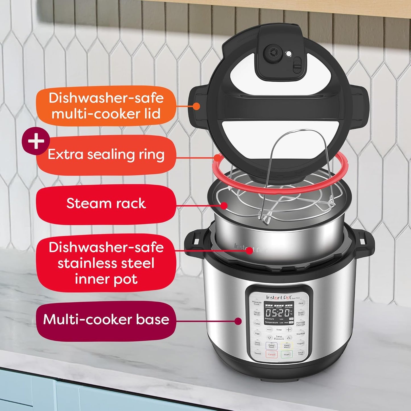 Instant Pot Duo Plus 9-in-1 8L Electric Pressure Cooker with Smart Programs - New Condition
