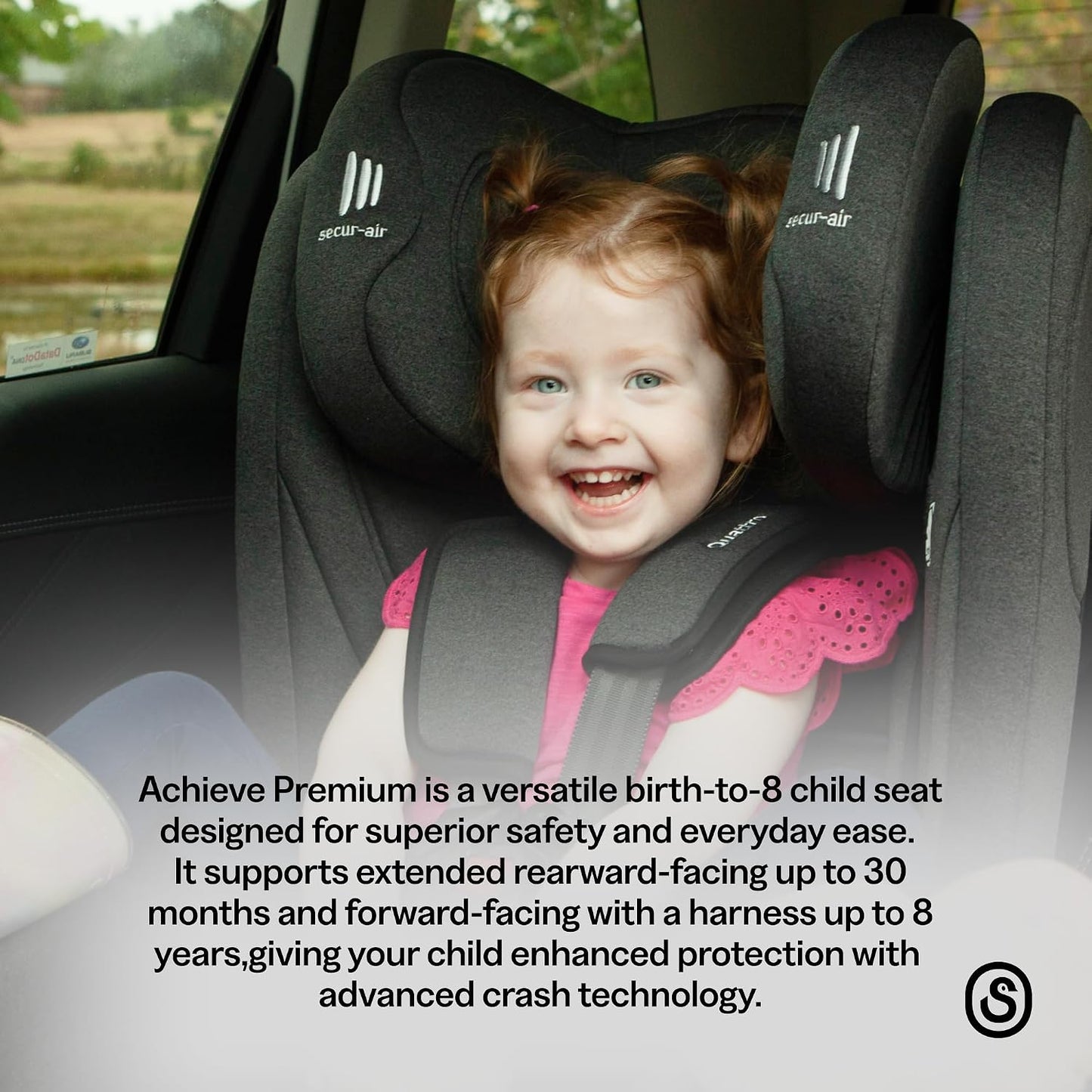 InfaSecure Achieve Premium Convertible Car Seat Night - Newborn to 8 Years - Excellent Condition