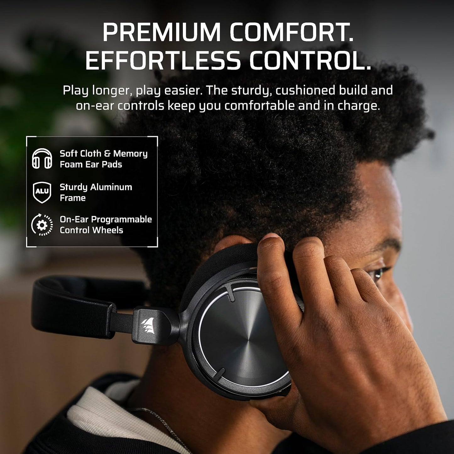 CORSAIR Virtuoso MAX Wireless Gaming Headset – Carbon - Excellent Condition