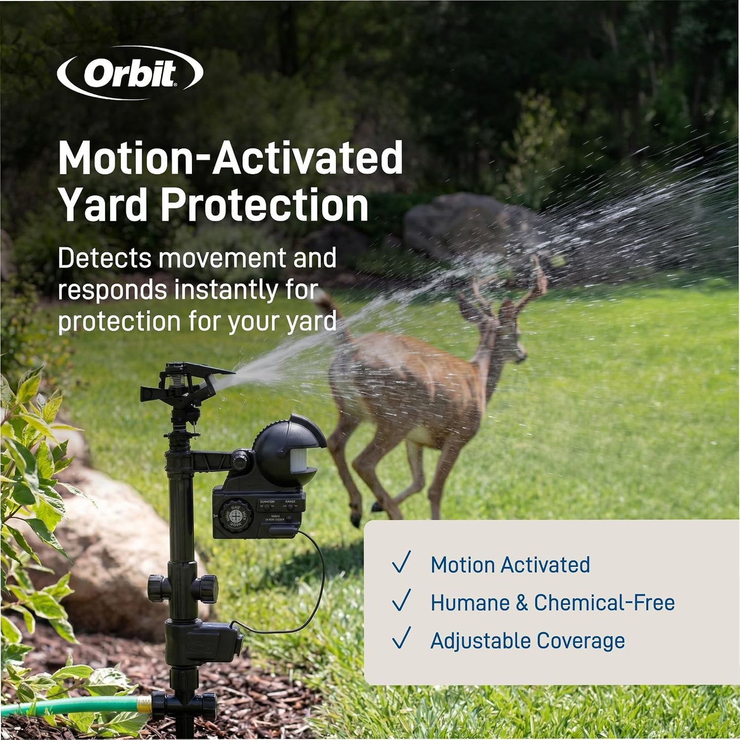 Orbit Yard Enforcer Motion-Activated Pest Deterrent Sprinkler - New Condition