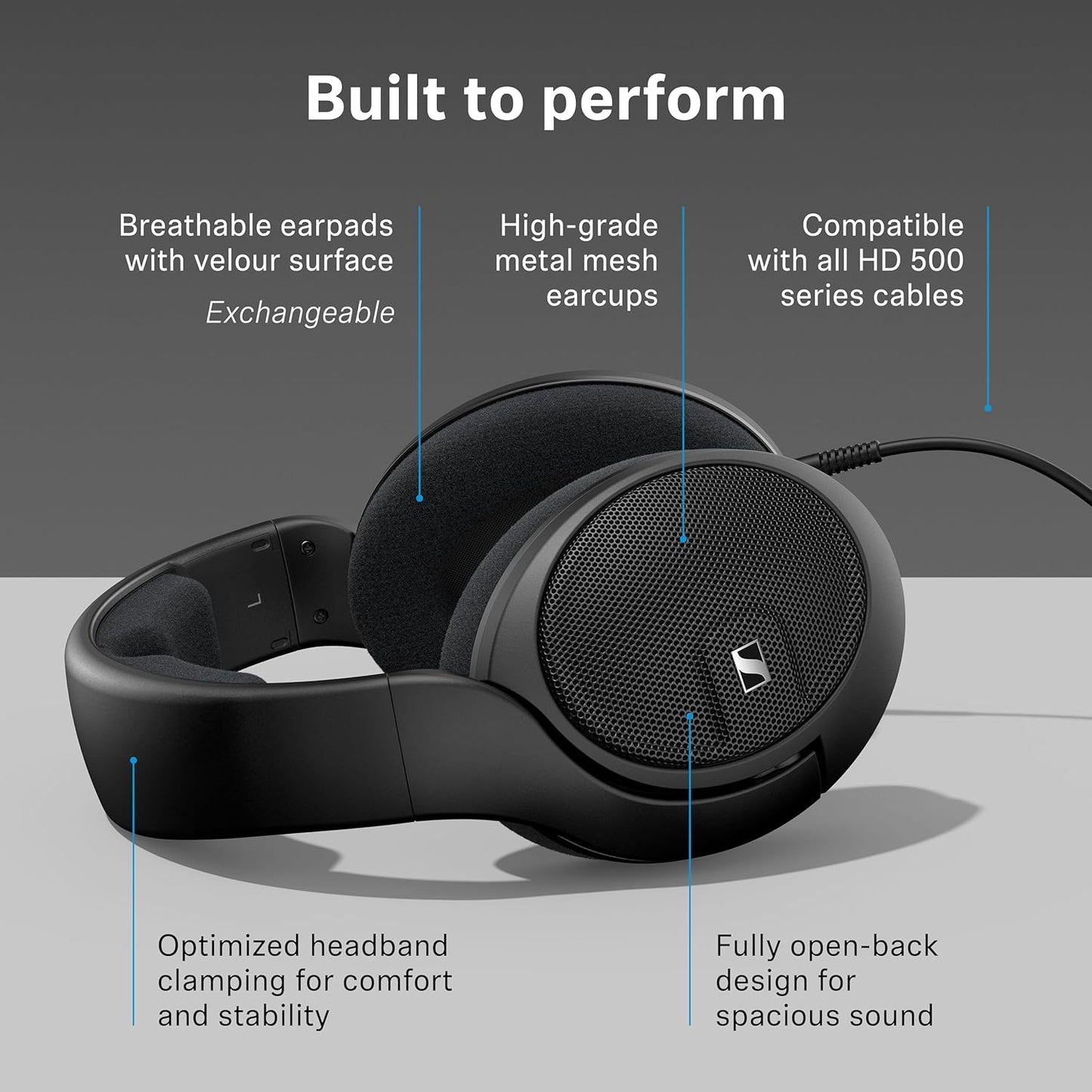 Sennheiser HD 560S Over-Ear Open-Back Reference Headphones - Black - New Condition