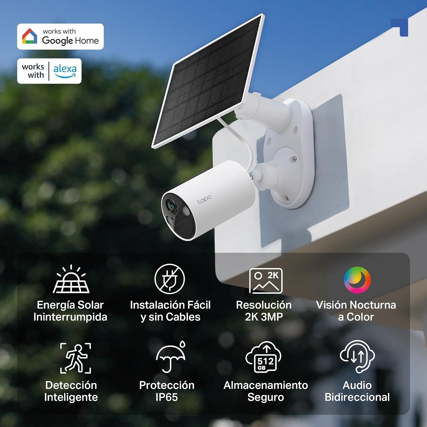 Tapo C410 Solar Security Camera 2K 3MP Wire-Free with Night Vision - New Condition