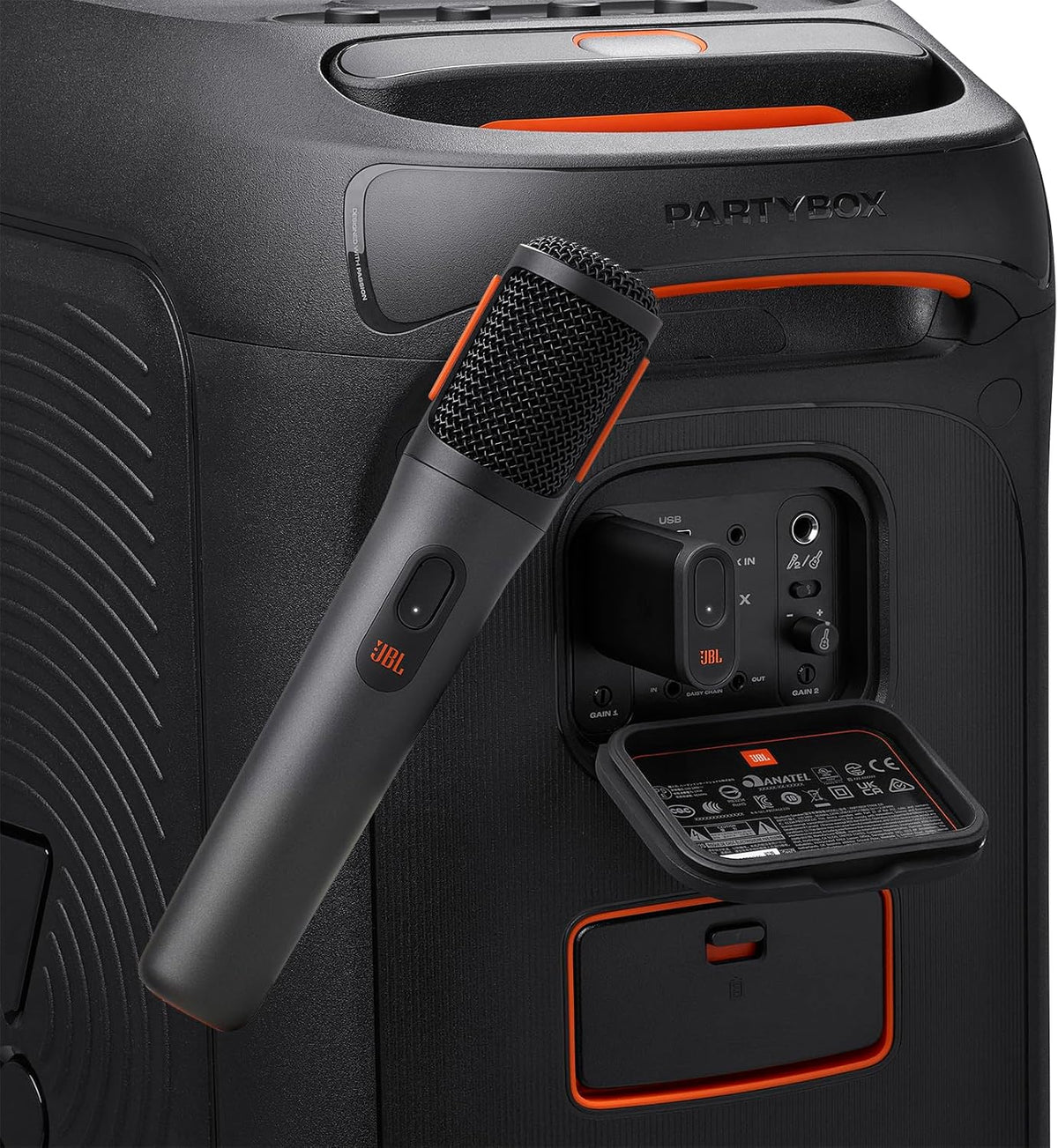 JBL PartyBox Wireless Microphone – Clear Voice, 20-Hour Battery, 2.4GHz Wireless, Black - New Condition