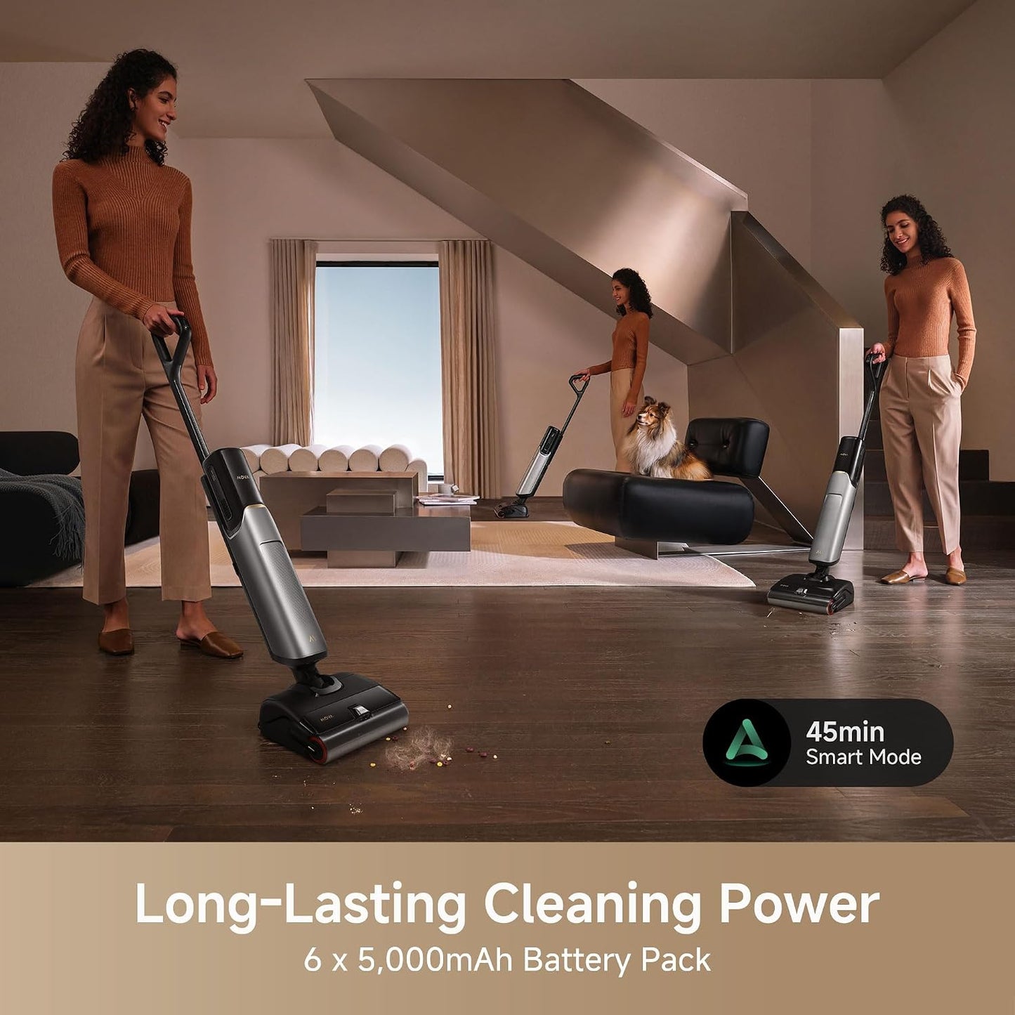 Mova X4 Pro Cordless Wet Dry Vacuum Cleaner with Hot Water Mop & Self-Cleaning - New Condition