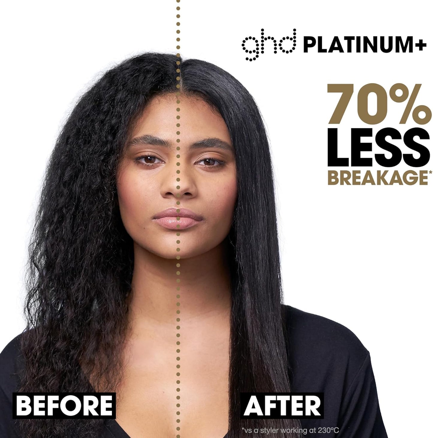 ghd platinum+ Hair Straightener, A Smarter Hair Straightening and Curling Tool For Stronger Hair And Colour Protection - New Condition