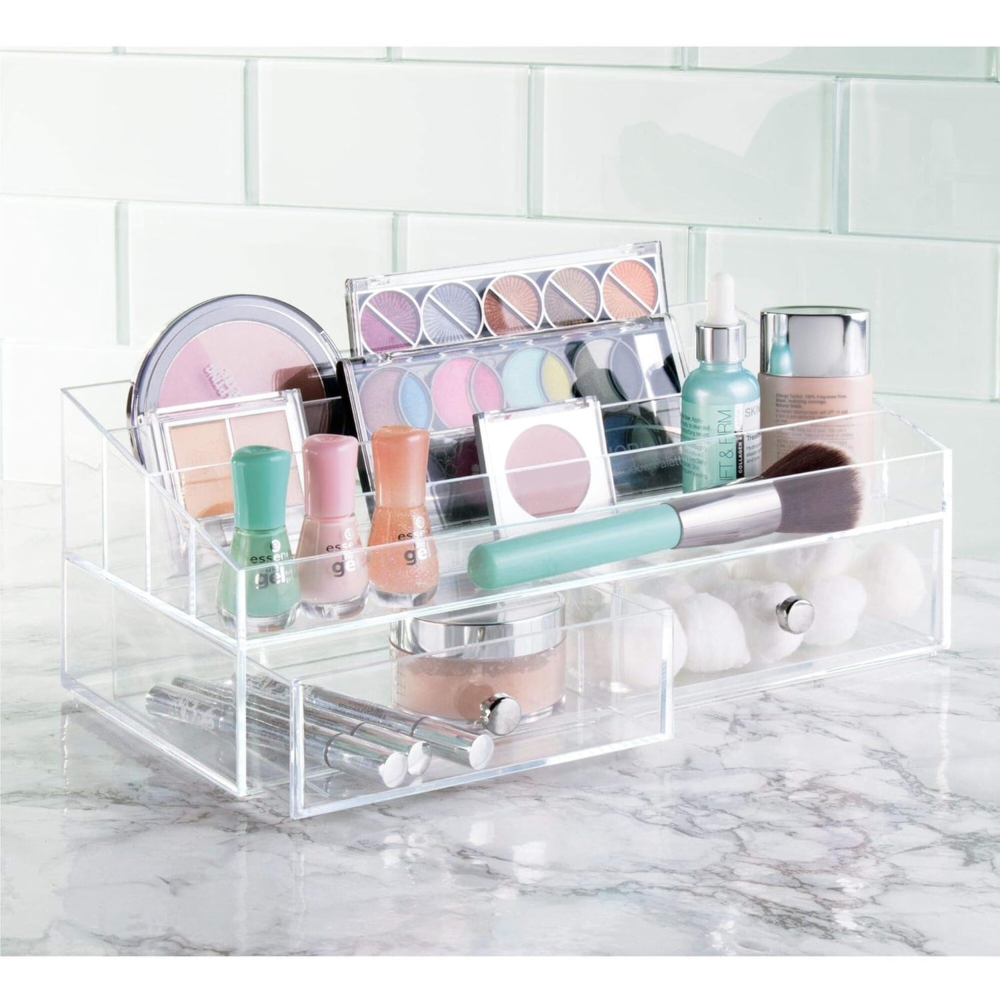 InterDesign Clarity Cosmetic Organizer with Drawers, Clear - New Condition