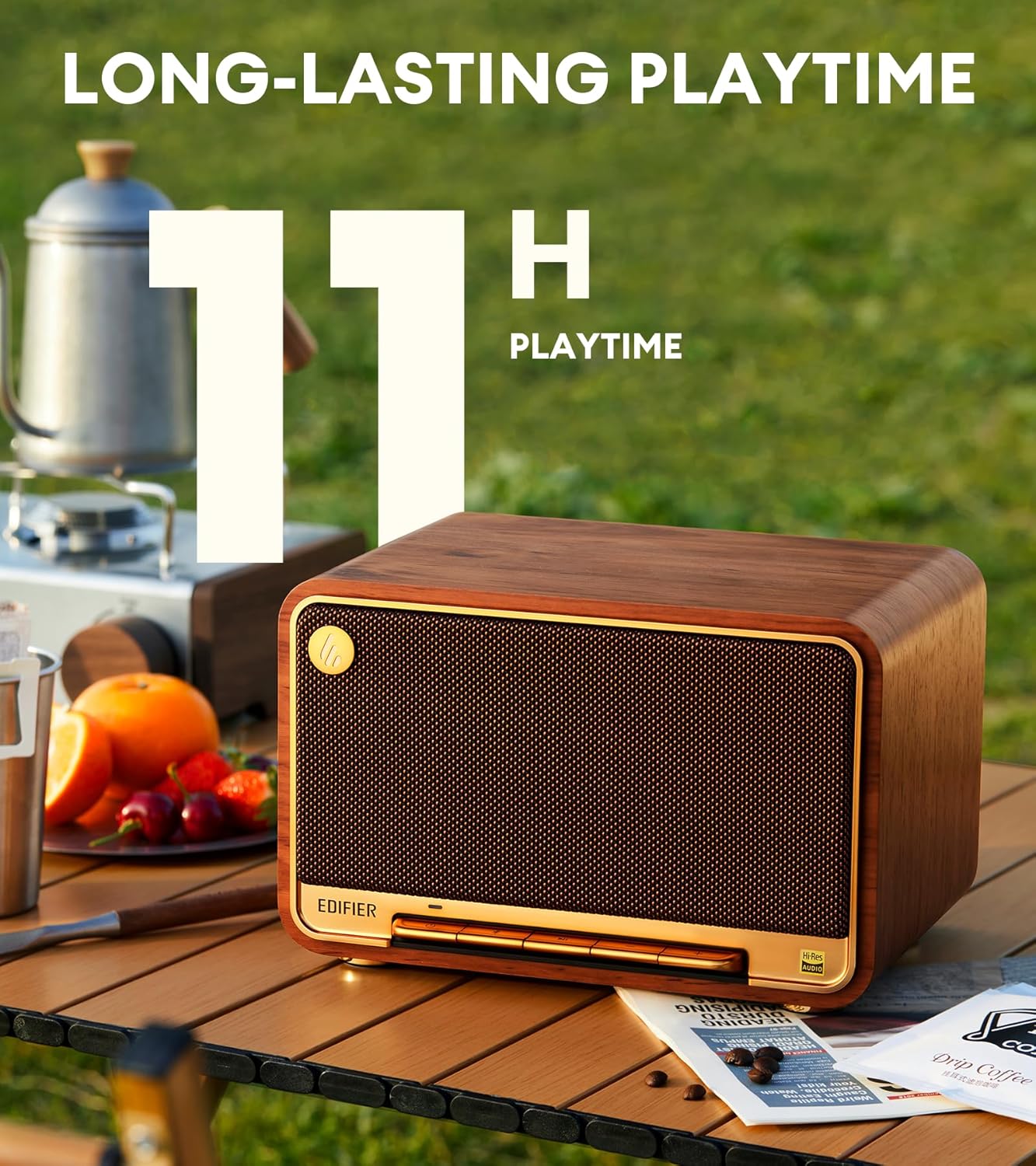 Edifier D32 Wireless Tabletop Bookshelf Speaker with Wi-Fi & Bluetooth – Brown - New Condition