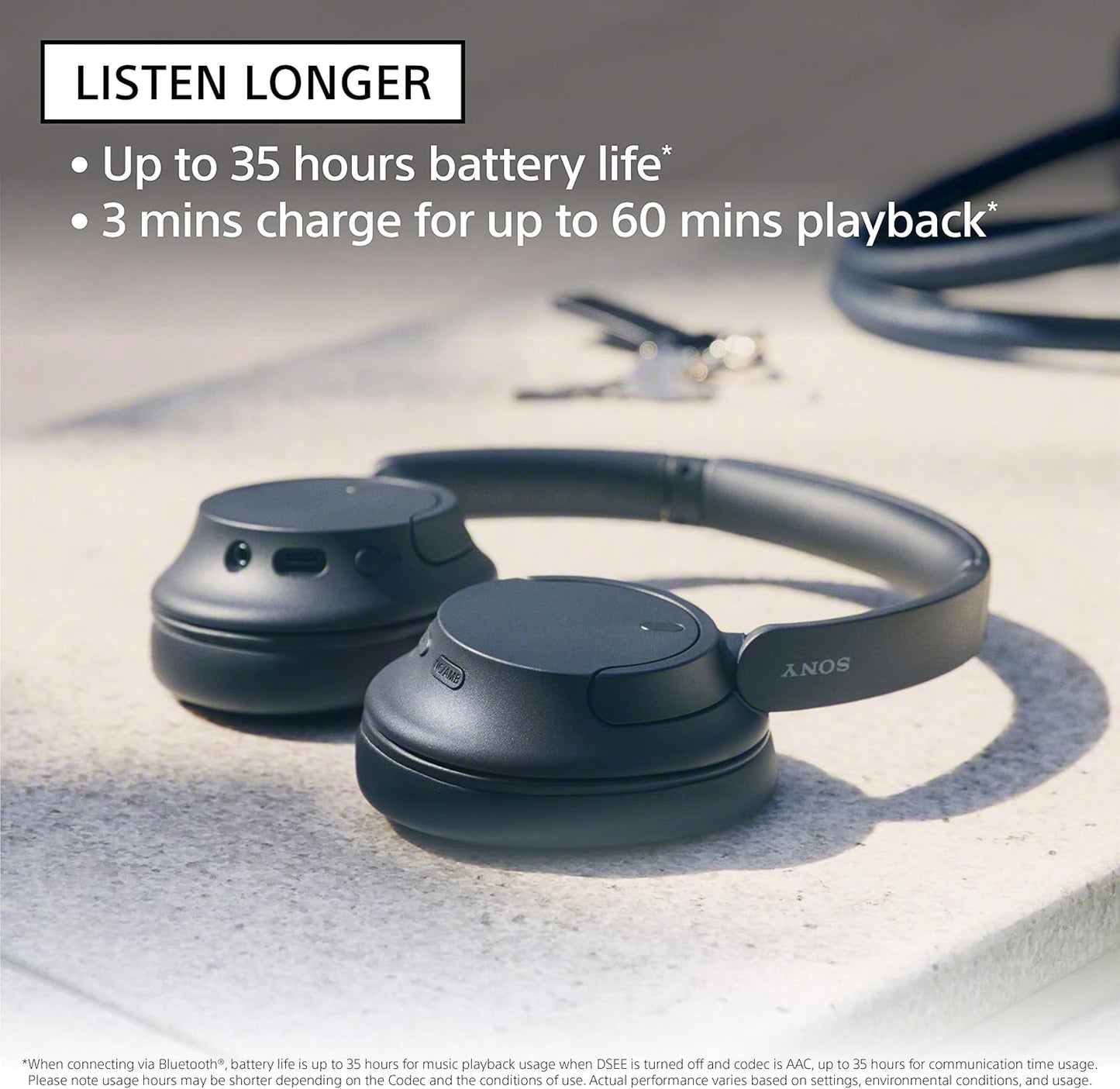 Sony WH-CH720N Wireless Noise Cancelling Over-Ear Headphones White - Excellent Condition