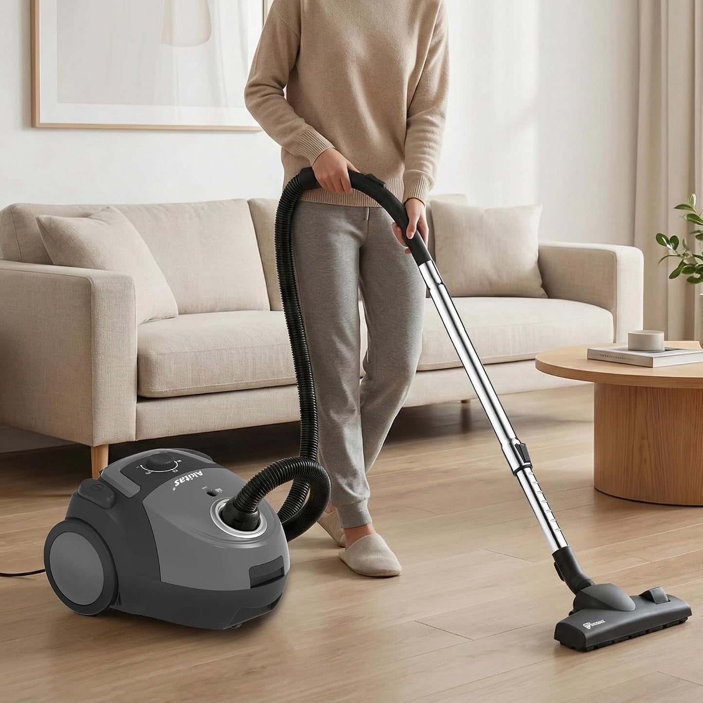 Akitas C5 2000W Bagged Cylinder Vacuum Cleaner with HEPA Filter - New Condition
